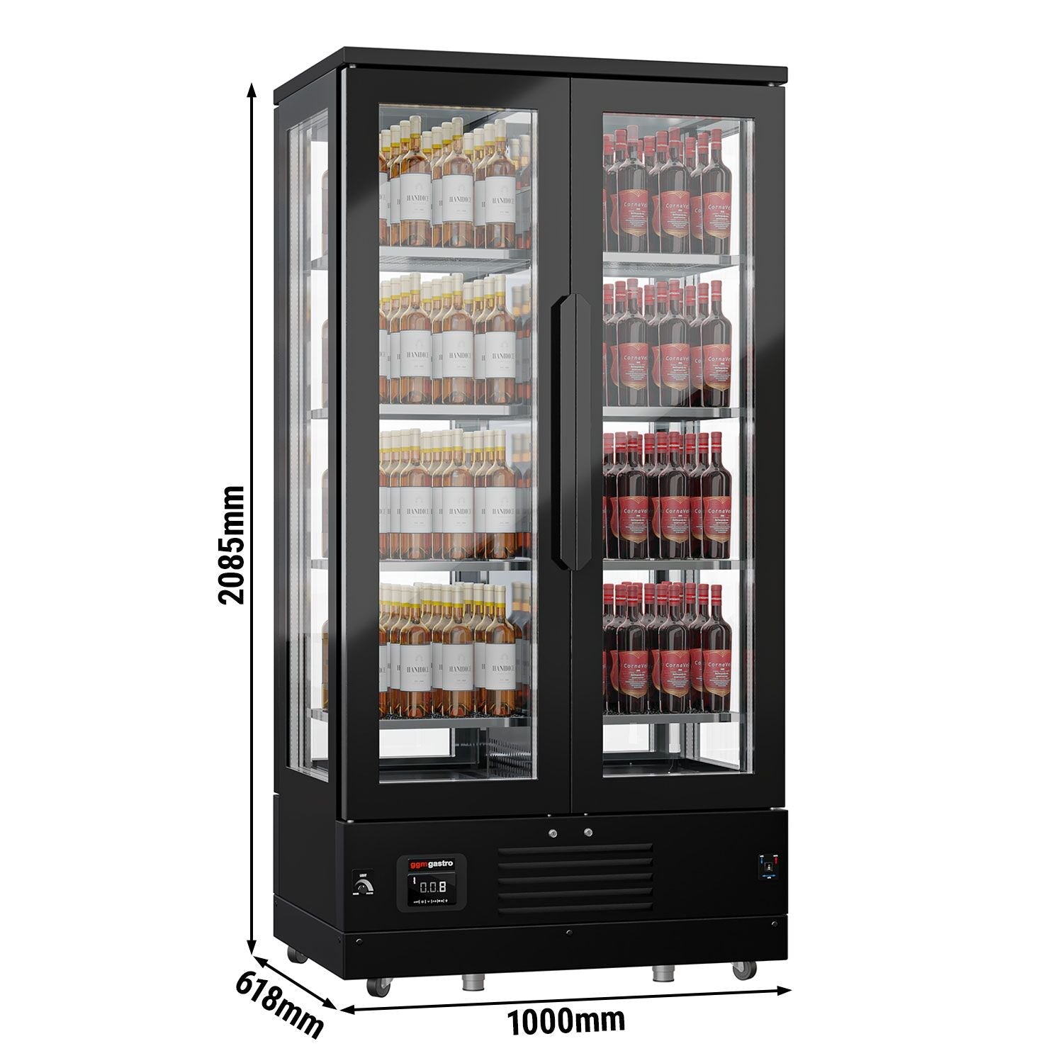 Red Type Wine Refrigerator - 1 Climate Area - Max. 128 bottles