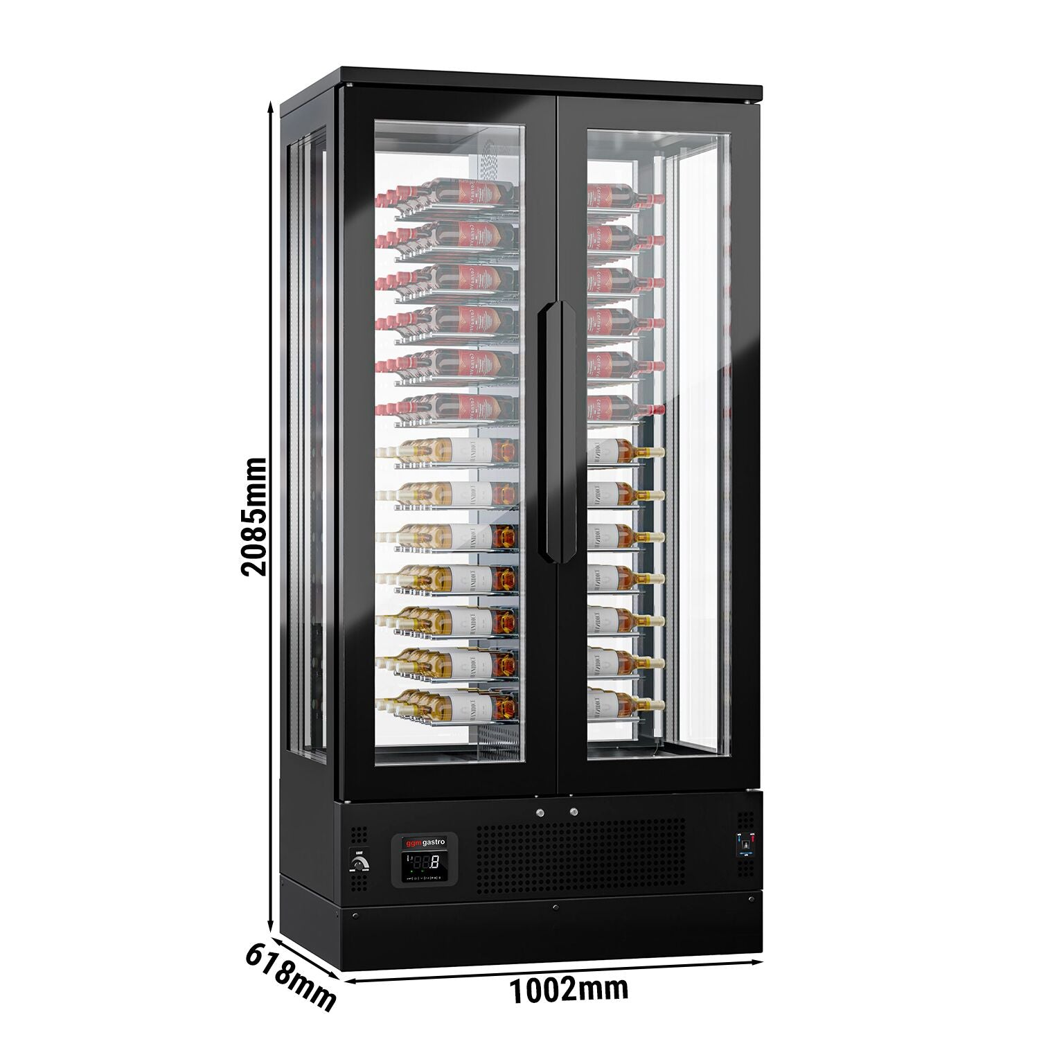 Red Type Wine Refrigerator - 1 Climate Regional - 120 Lt - Max. 104 bottles