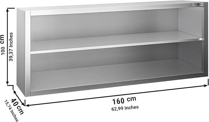Commercial Kitchen Wall Cabinet for Restaurant and Hotel (62.9x15.7x39.3 Inch)