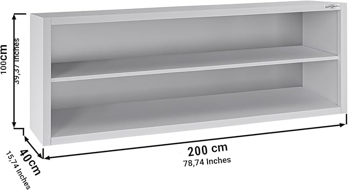 Commercial Kitchen Wall Cabinet for Restaurant and Hotel (78.7x15.7x39.3 Inch)