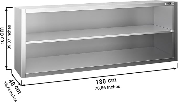 Commercial Kitchen Wall Cabinet for Restaurant and Hotel (70.8x15.7x39.3 Inch)