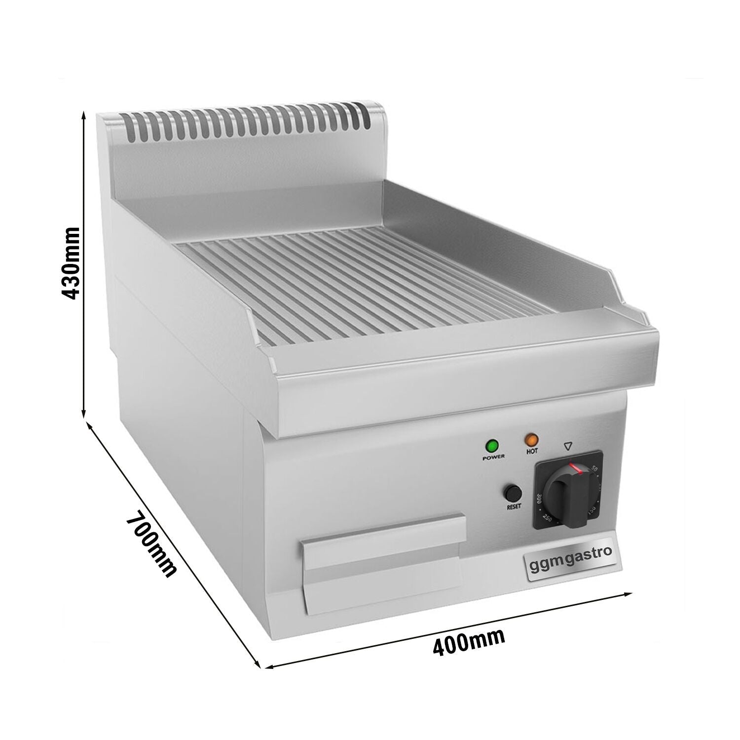 Electric Pleyt Grill - 3.6 kW - corrugated