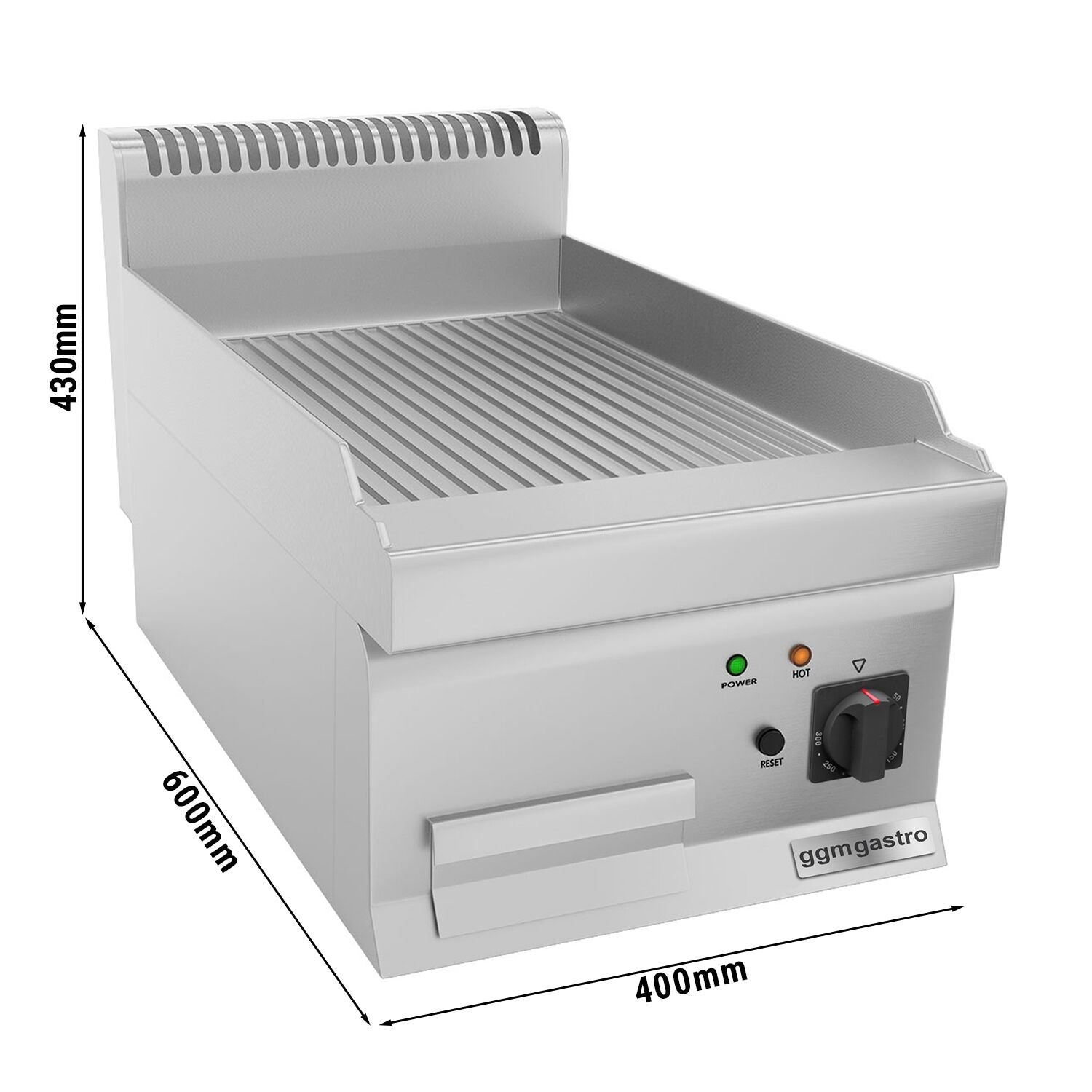 Electric Pleyt Grill - 4.5 kW - corrugated