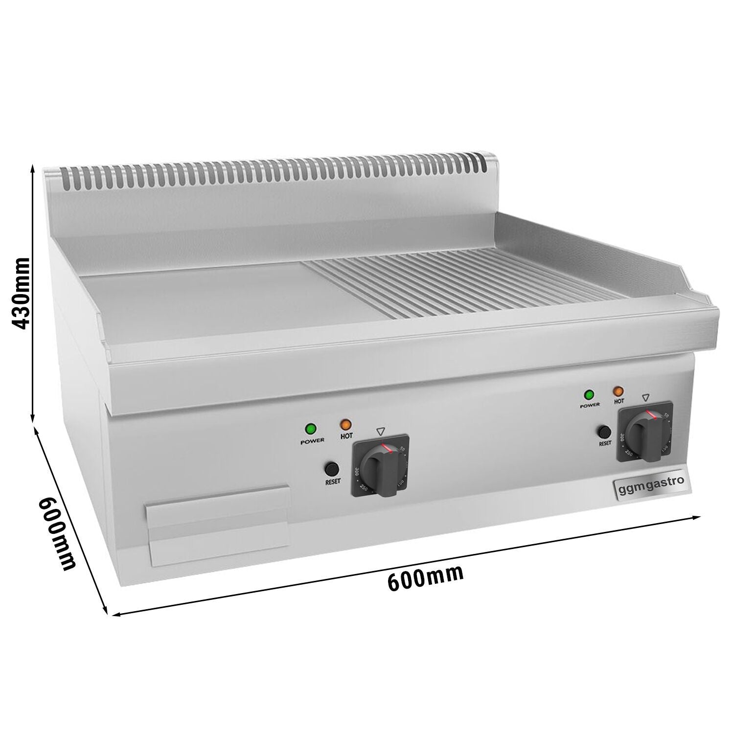 Electric Pleyt Grill - 9 kW- Smooth & corrugated