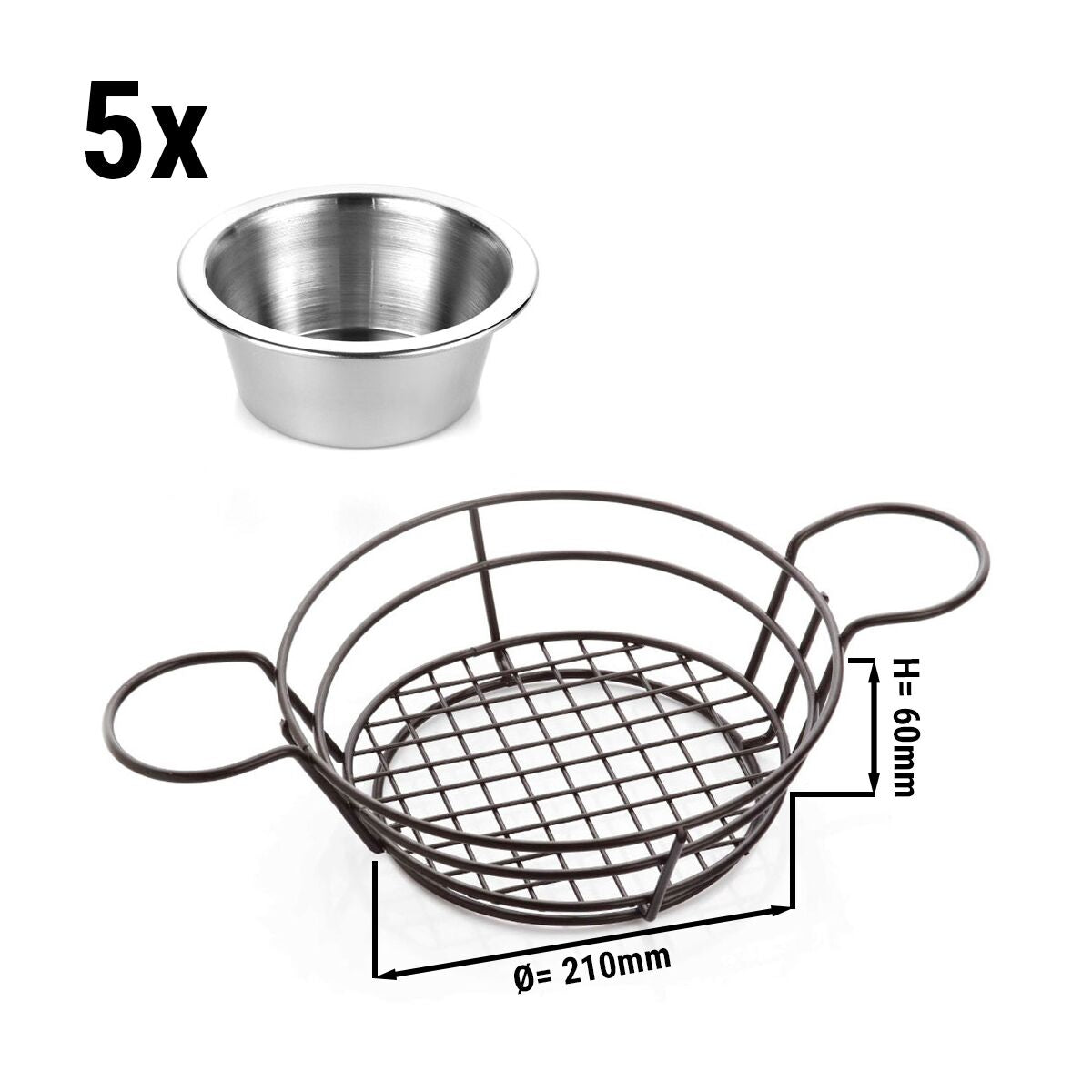 Sauce Snack Basket - Ø 21 cm - (5 pieces)