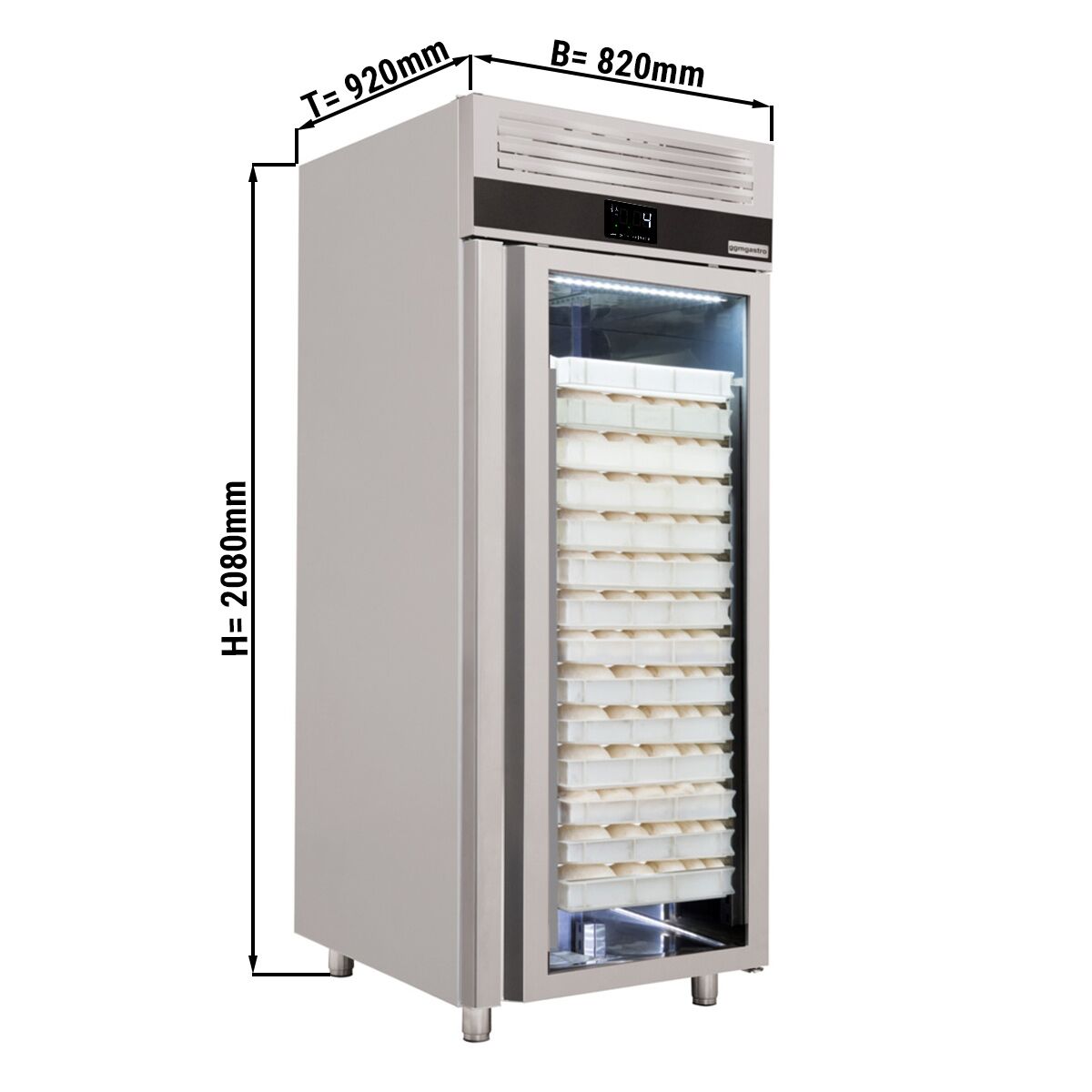 Patisserie Refrigerator Premium- EN 60x80-850 liters- 1 glass door