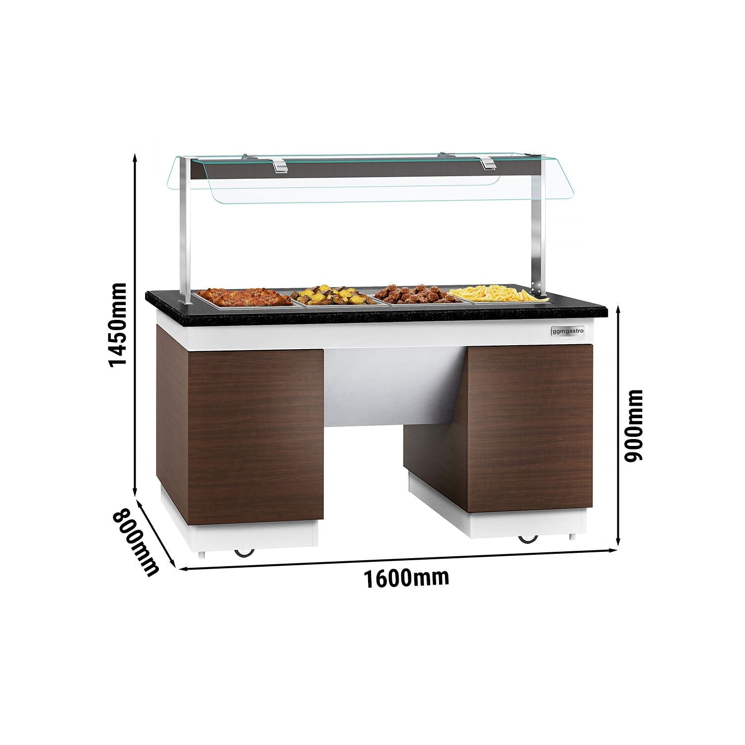 Hot Open Buffet Call Dublin- 1600mm- For 4x GN 1/1