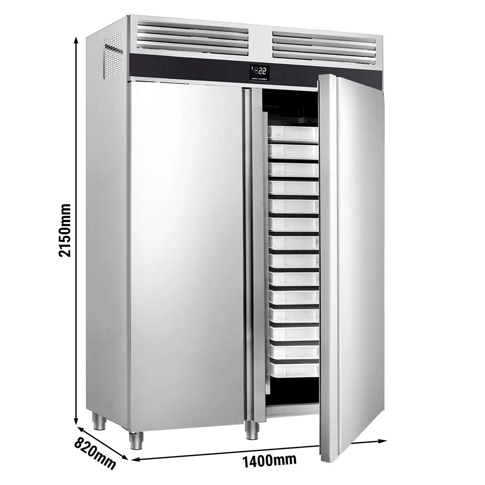 Patisserie Deep Freezer Premium - EN 60x40 - 1700 liters - 2 doors