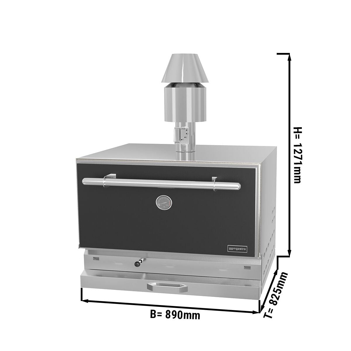Wood coal oven - black