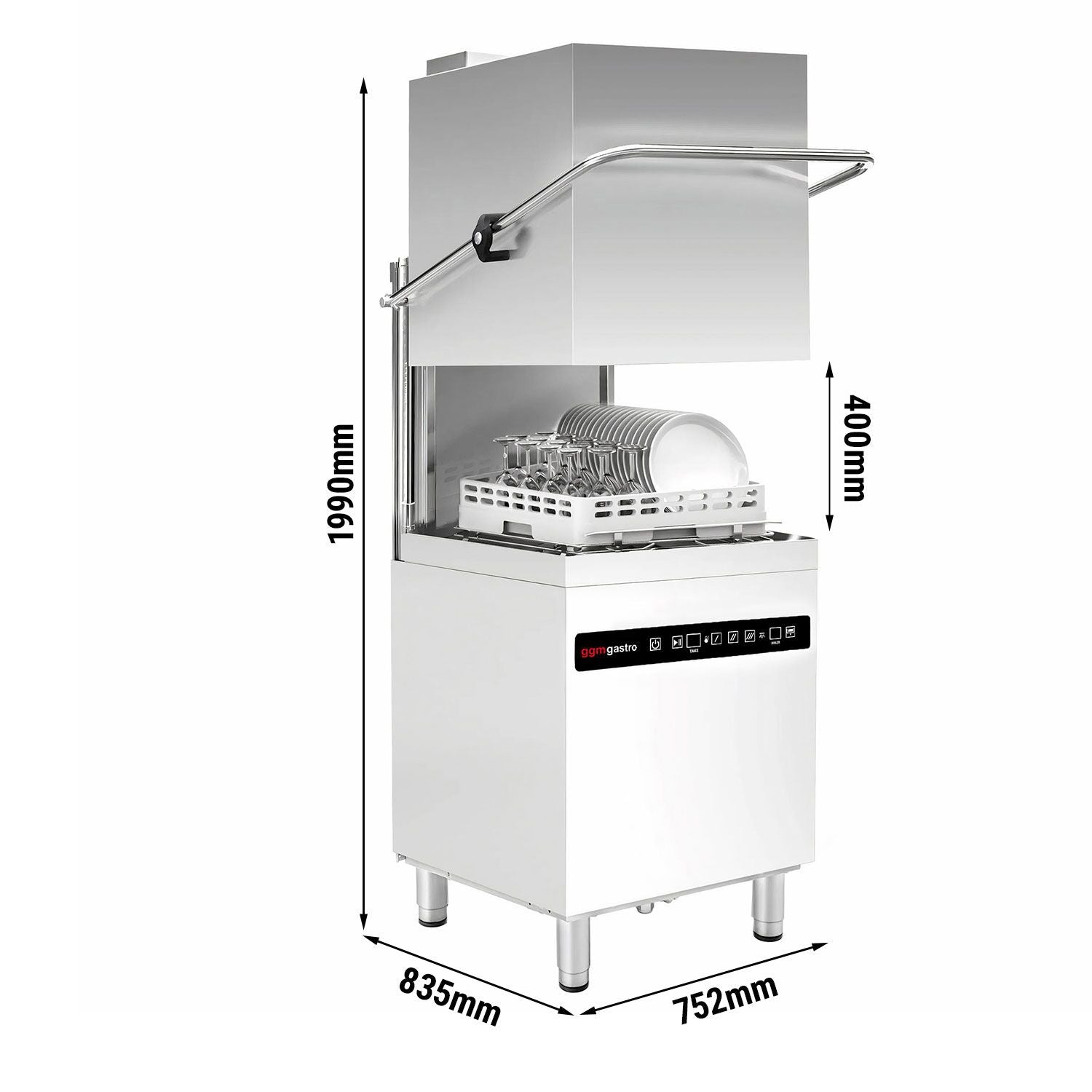 Current Type Dishwasher - Digital - 8.7 kW - heat recovery, detergent, brightener and evacuation pump