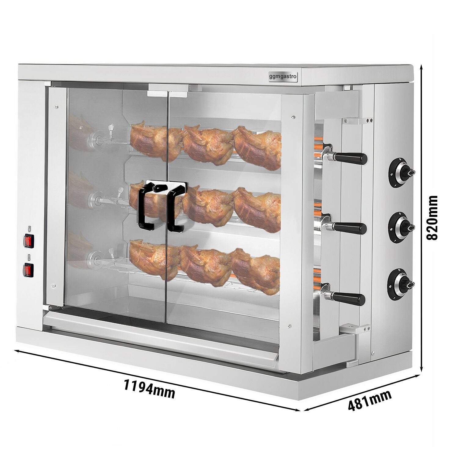 Electric Chicken Grill - 9,9KW - 18 chicken capacity, 3 Şişli