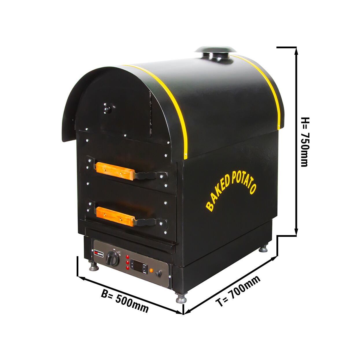 Electric Kumped Potato Furnace - 2 Drawers - 500 x 700 x 750 mm