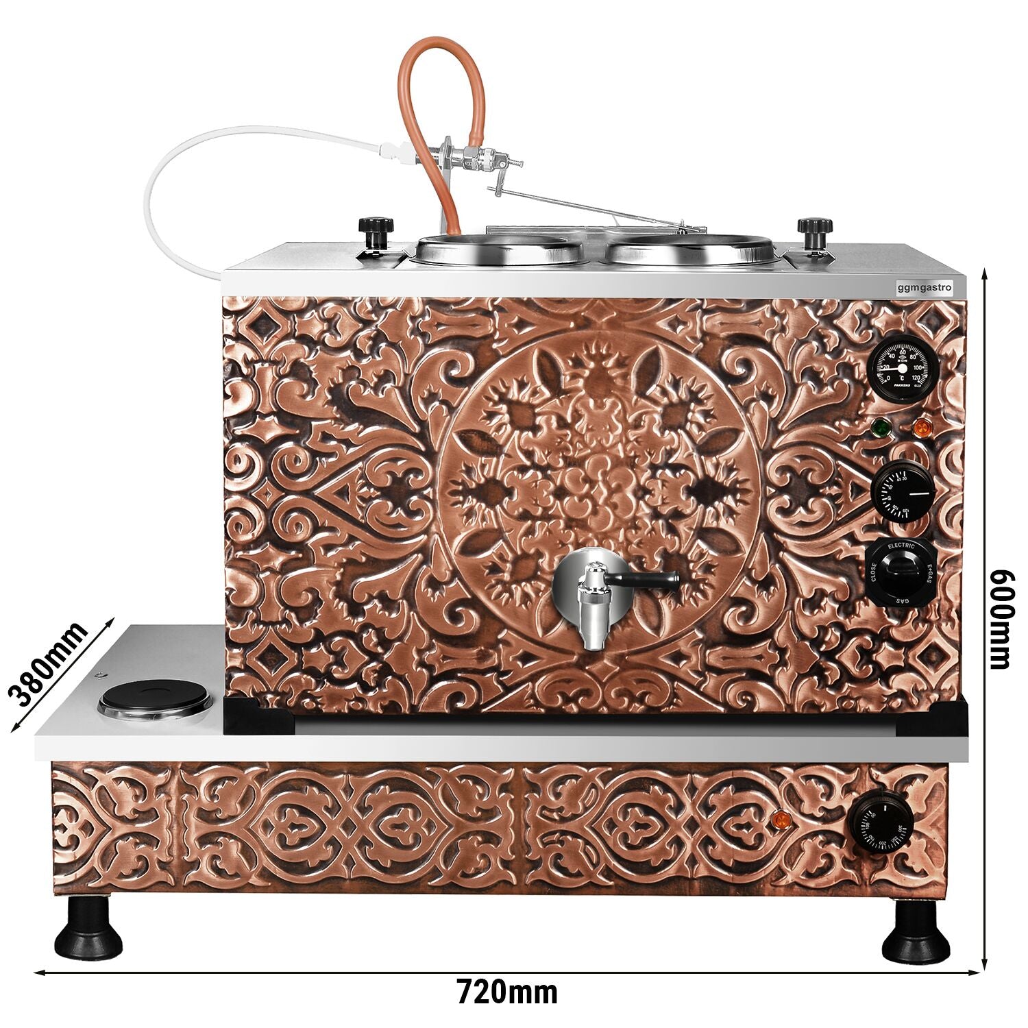 Electric Copper Tea Machine - 770mm - 22 liters