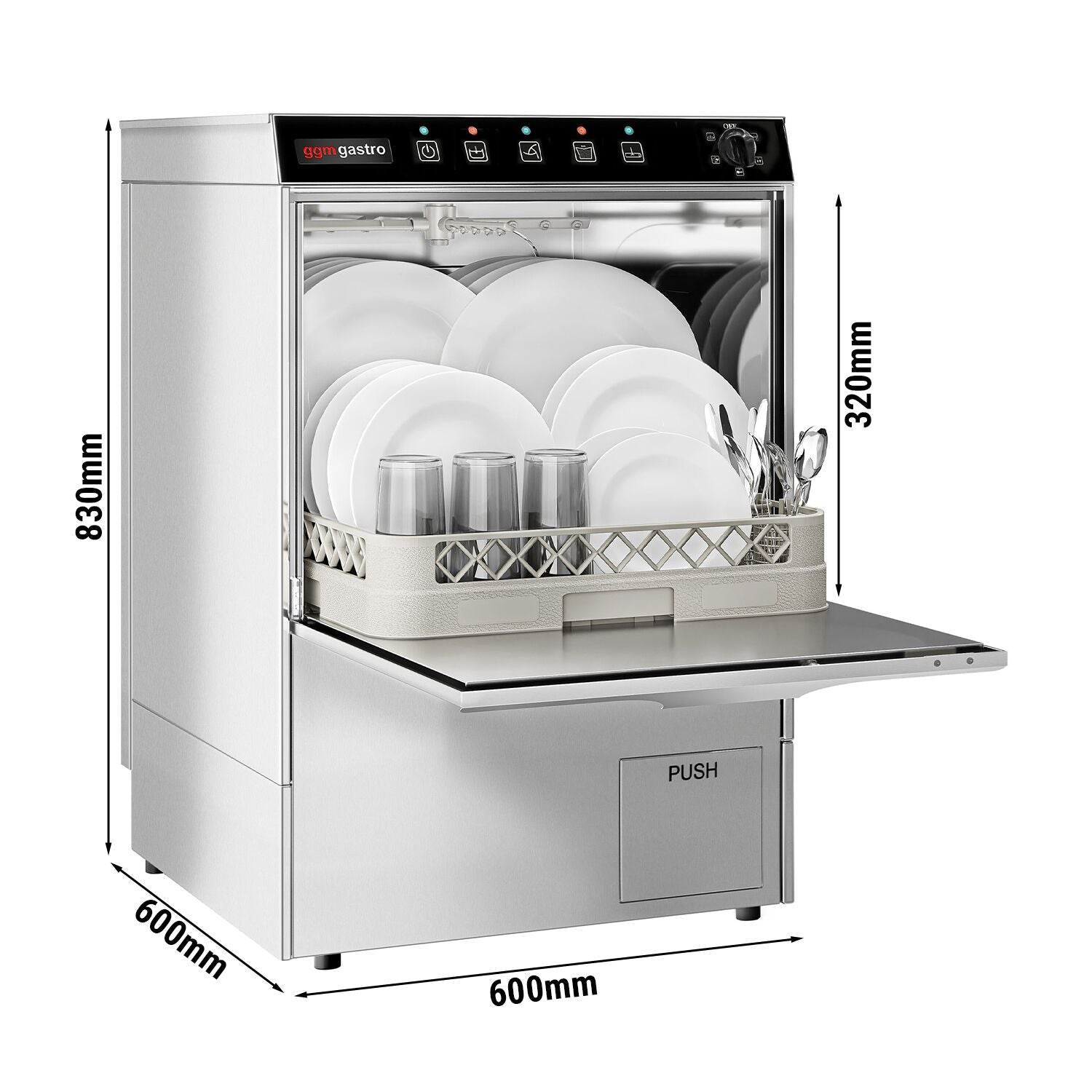 Dishwasher - 3,55 kW - release, polisher and detergent pump