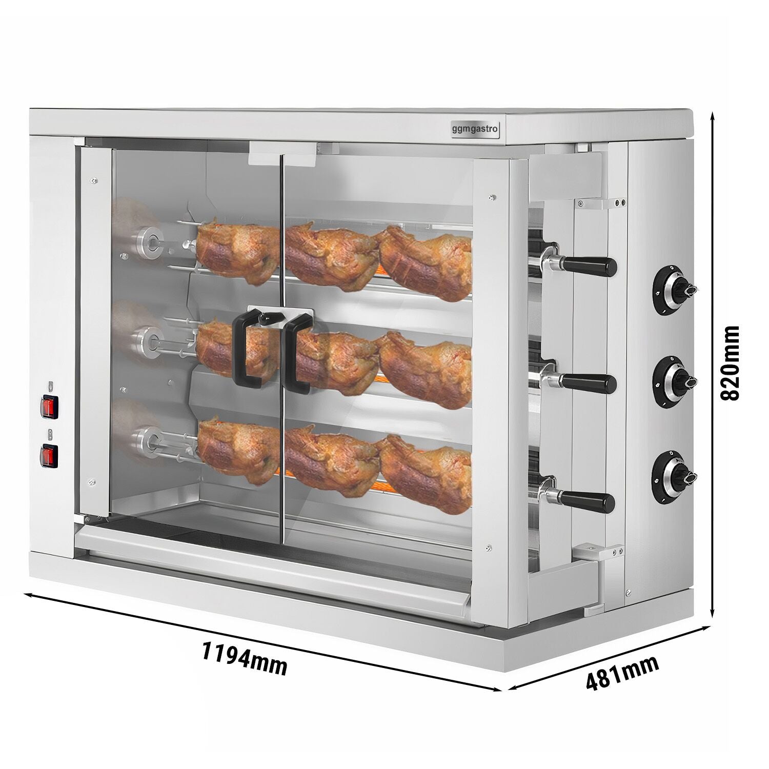 Gas Chicken Grill - 19.4 KW - 18 Chicken Capacity, 3 Şişli