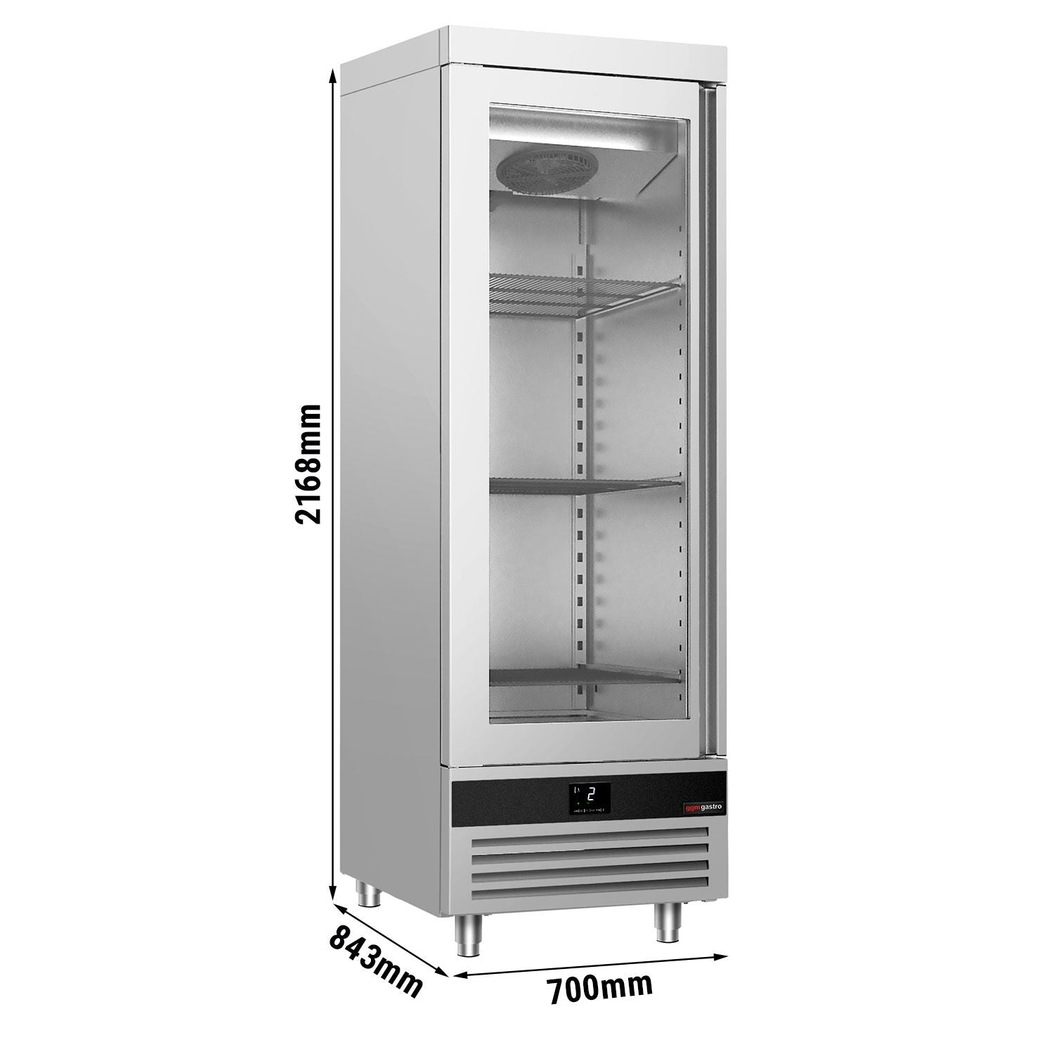 Refrigerator Premium - GN 2/1 - 700 liters - 1 glass door