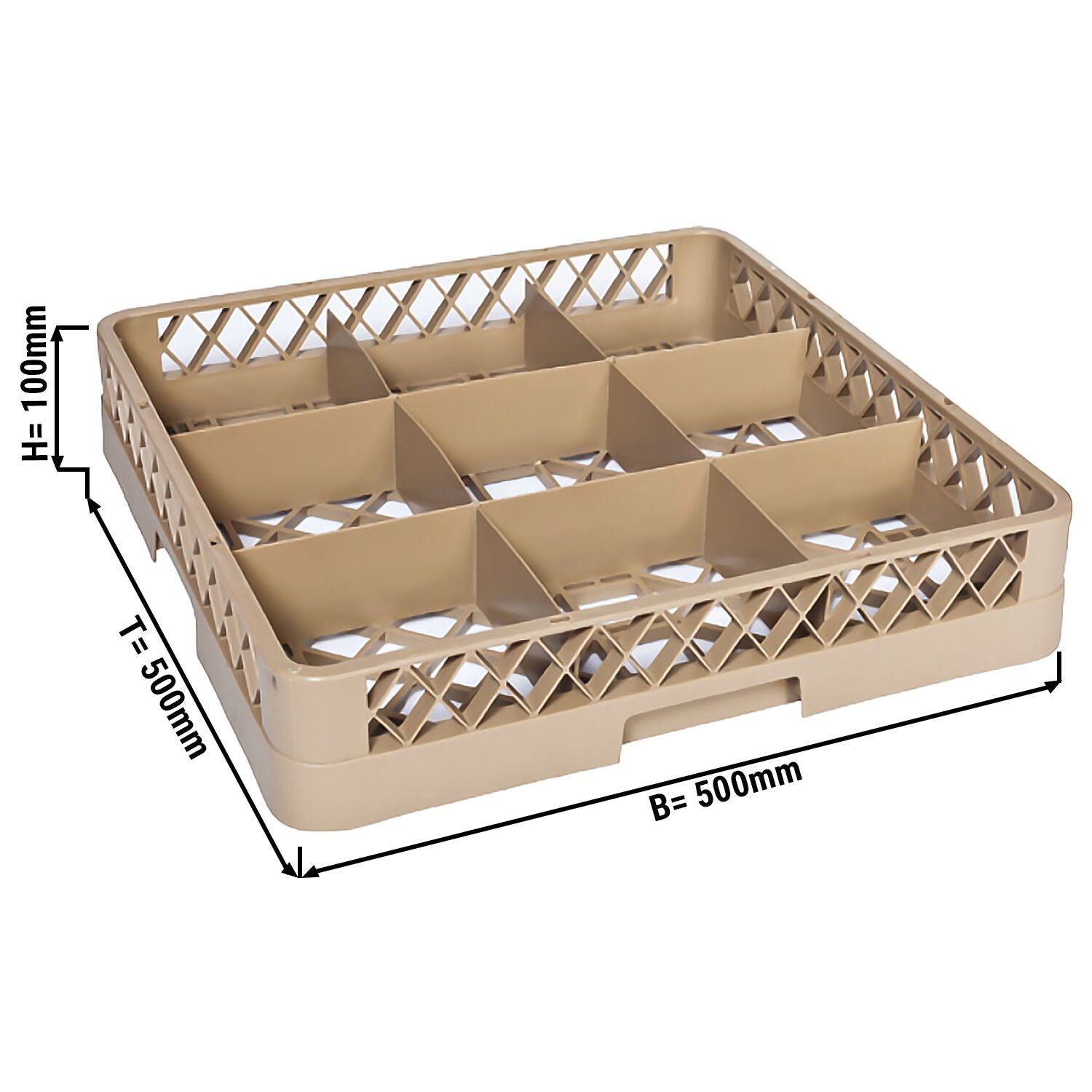 9 compartment basket (basket) - beige - (6 pieces) - tribeca