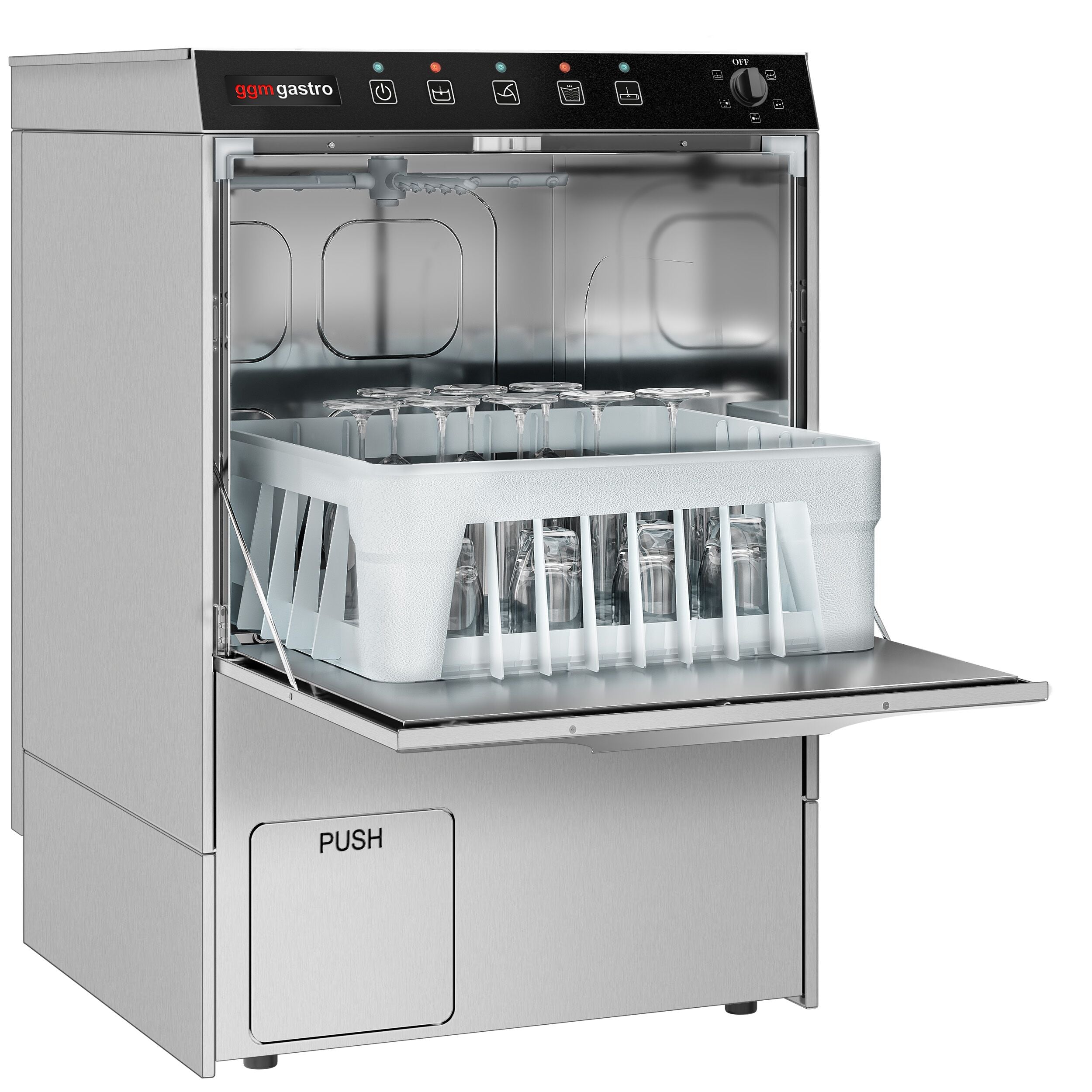 Cup washing machine- 3 kW - detergent, polishing & evacuation pump