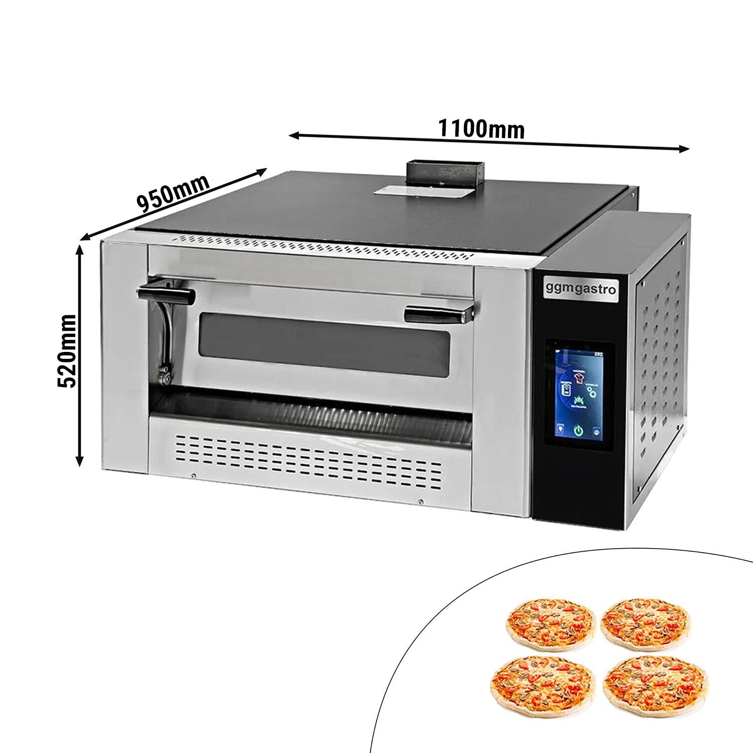 Gas Pizza Oven - 4x30 cm - Digital