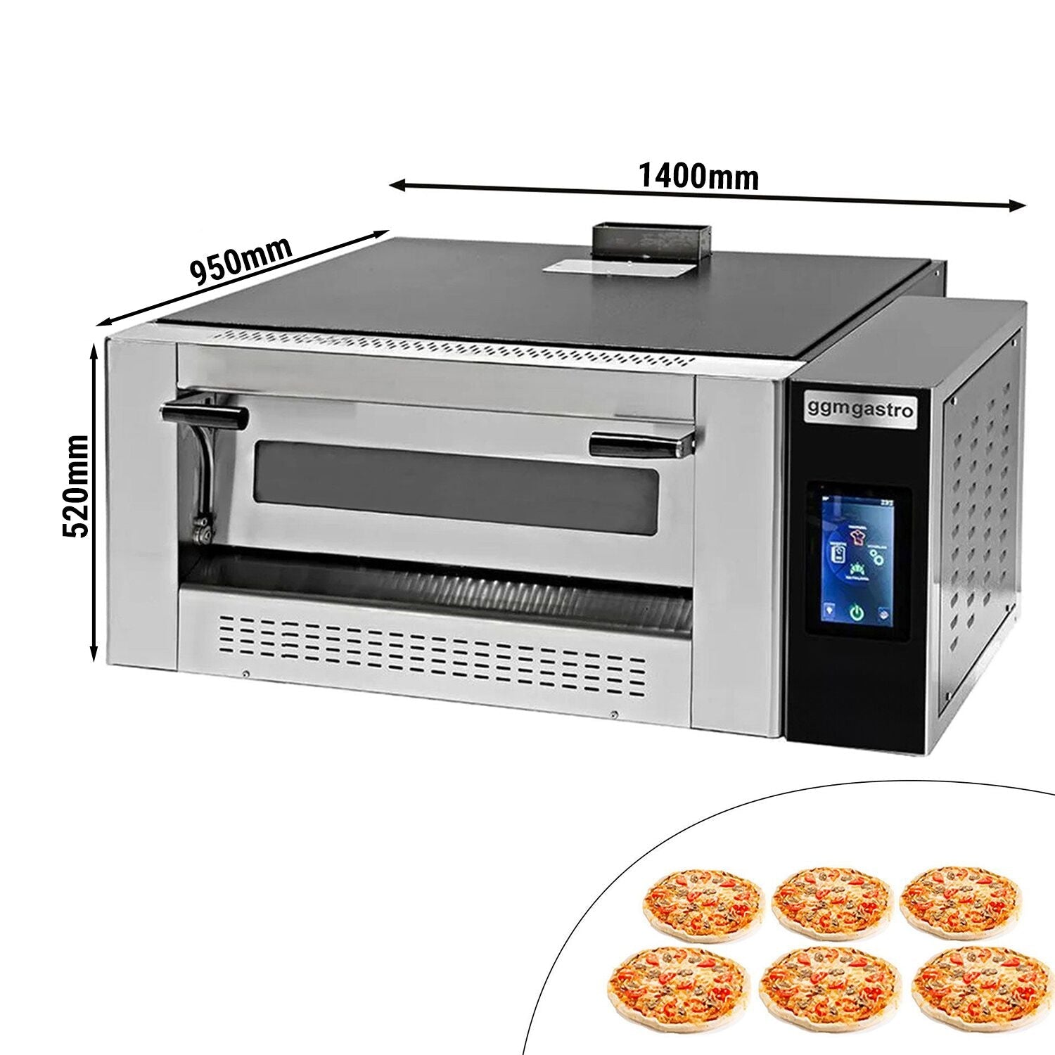 Gas Pizza Oven - 9x 30 cm - Digital