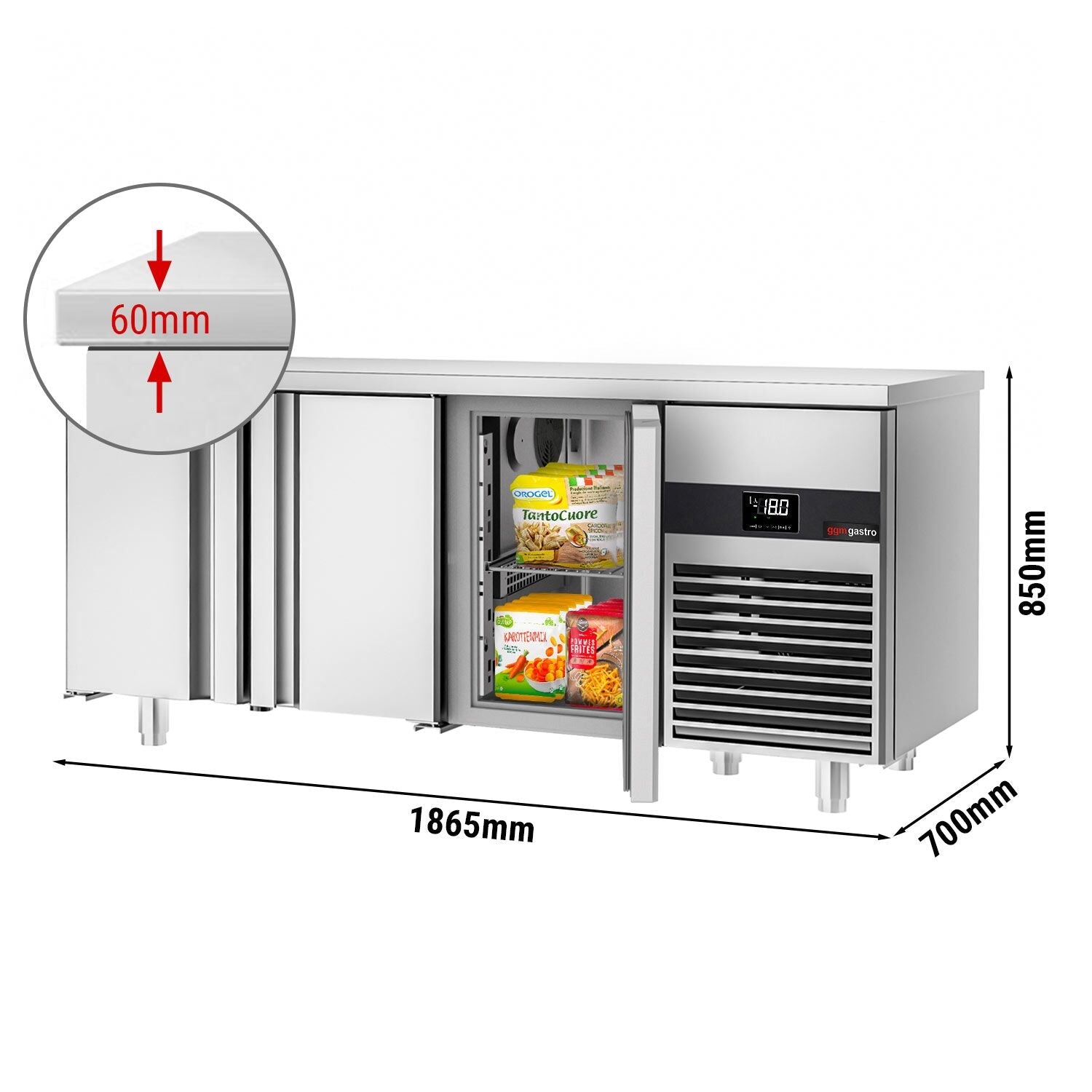 Machine Type Deep Freezer Premium - 1870x700mm - 3 Doors