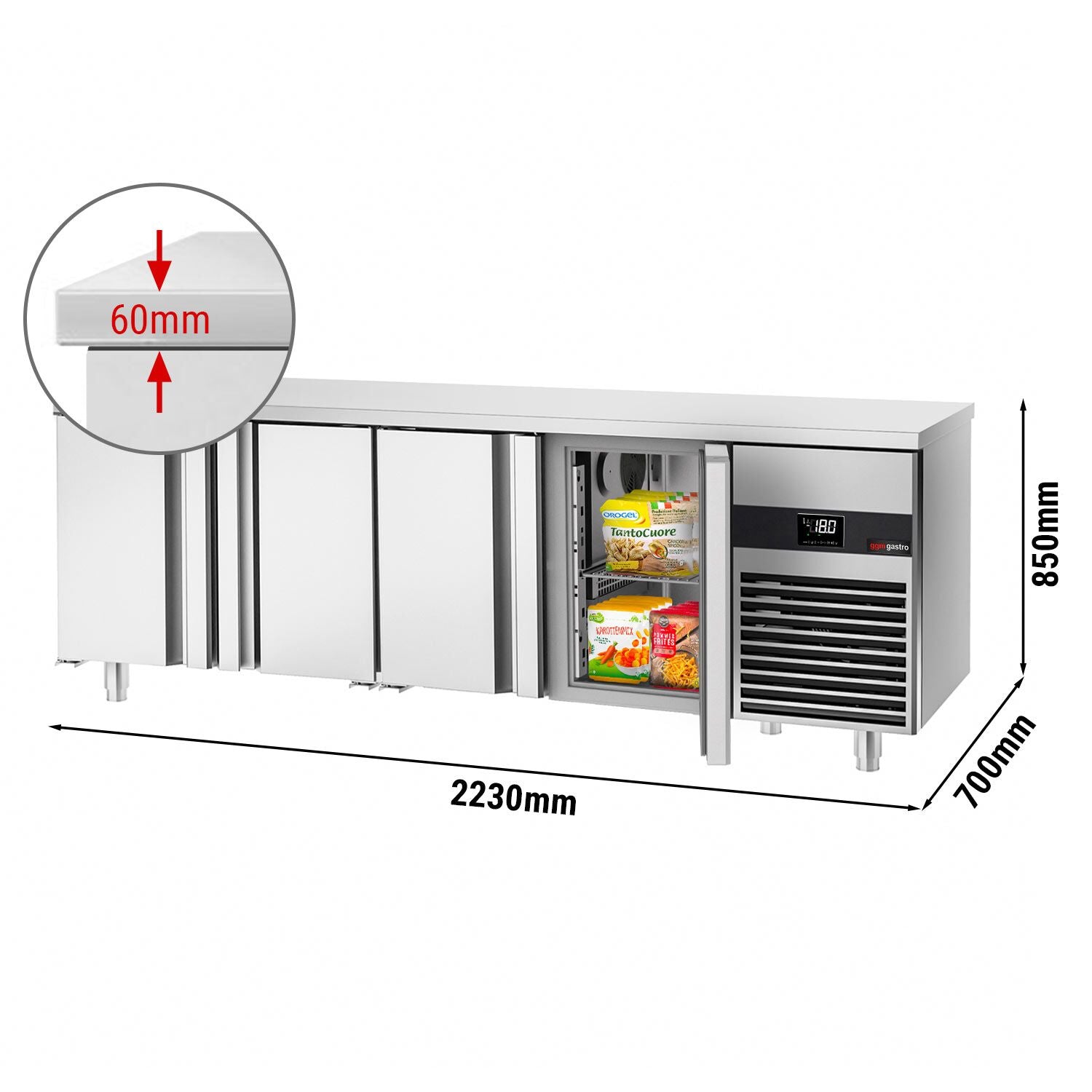 Machine Type Deep Freezer Premium - 2300x700mm - 4 Doors