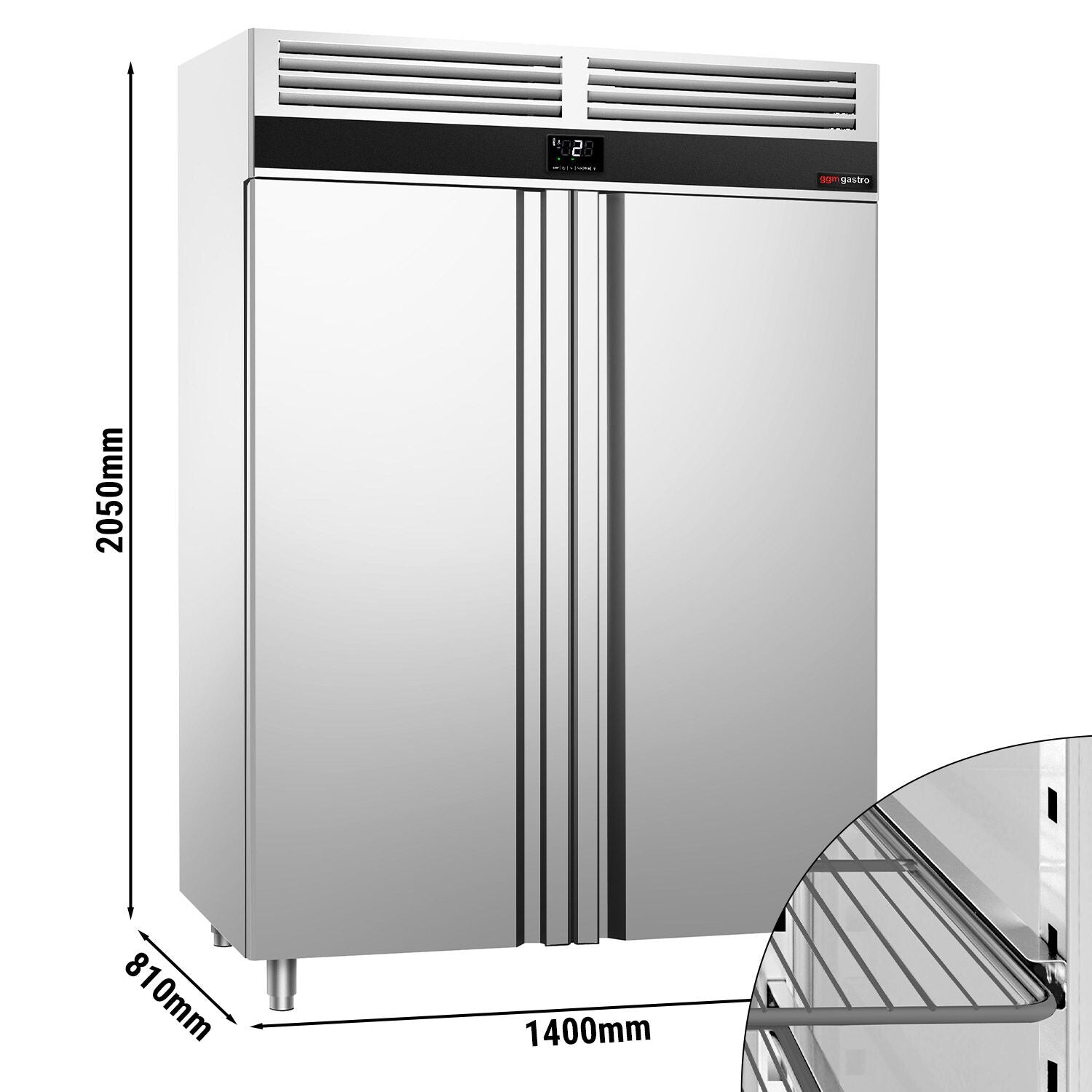 Refrigerator Premium - GN 2/1 - 1400 liters - 2 doors