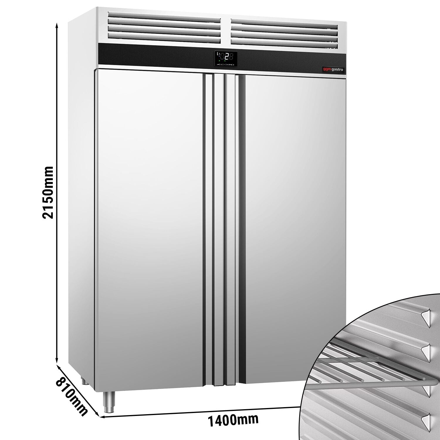 Refrigerator Premium - GN 2/1 - 1400 liters - 2 doors