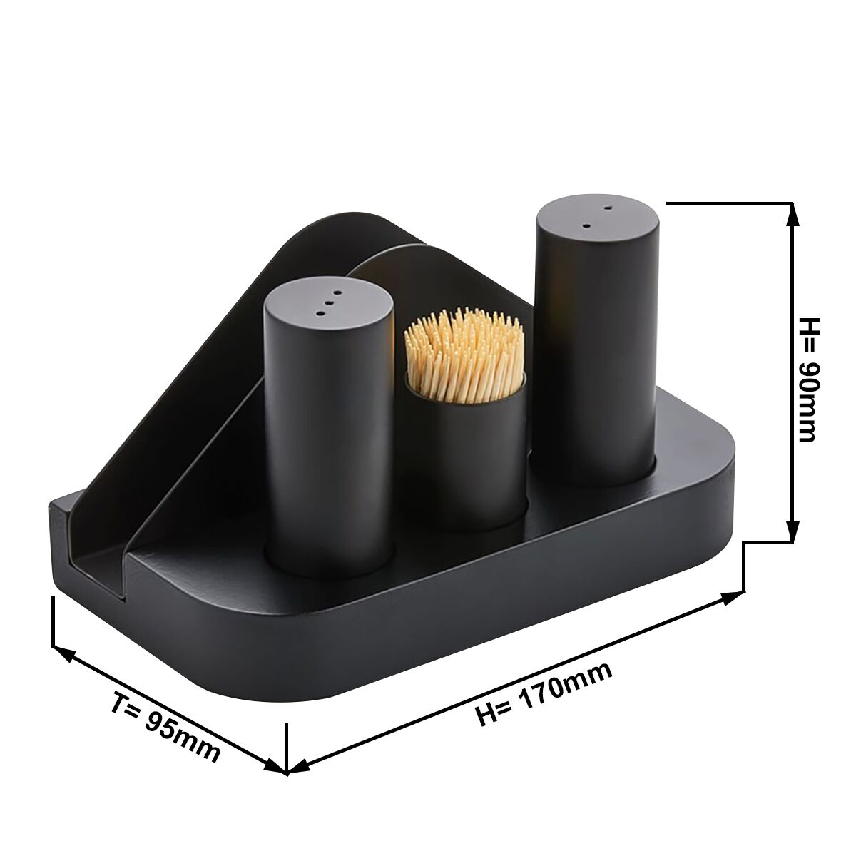 4 napkin, salt shaker & pepper & toothpick - manager