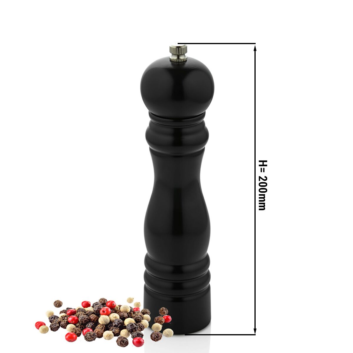 Salt and pepper mill set - height: 20 cm