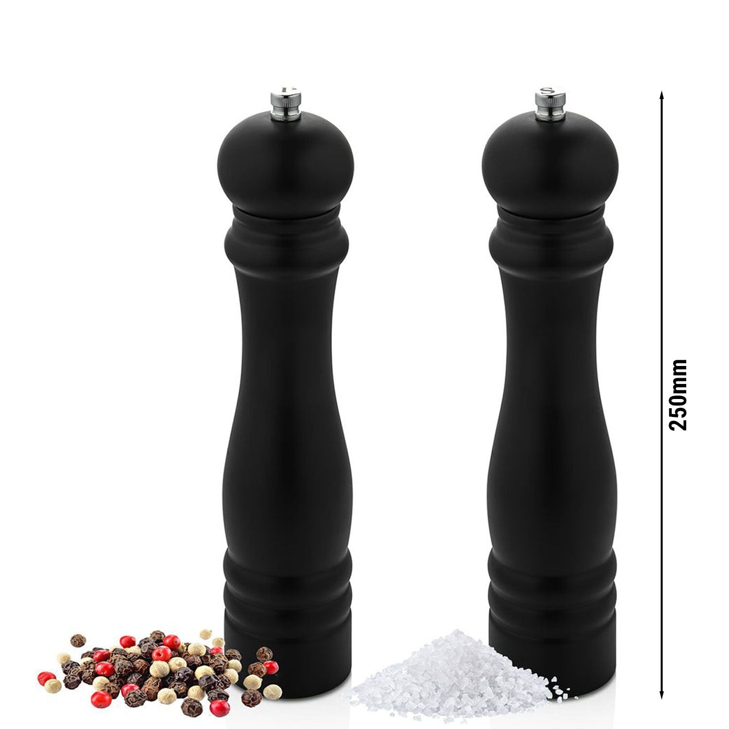 Salt and pepper mill set - height: 250mm
