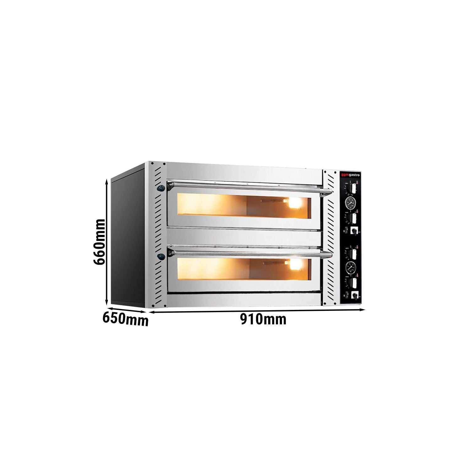 Electric Pizza Oven - 4+4x 25 cm - Manuel