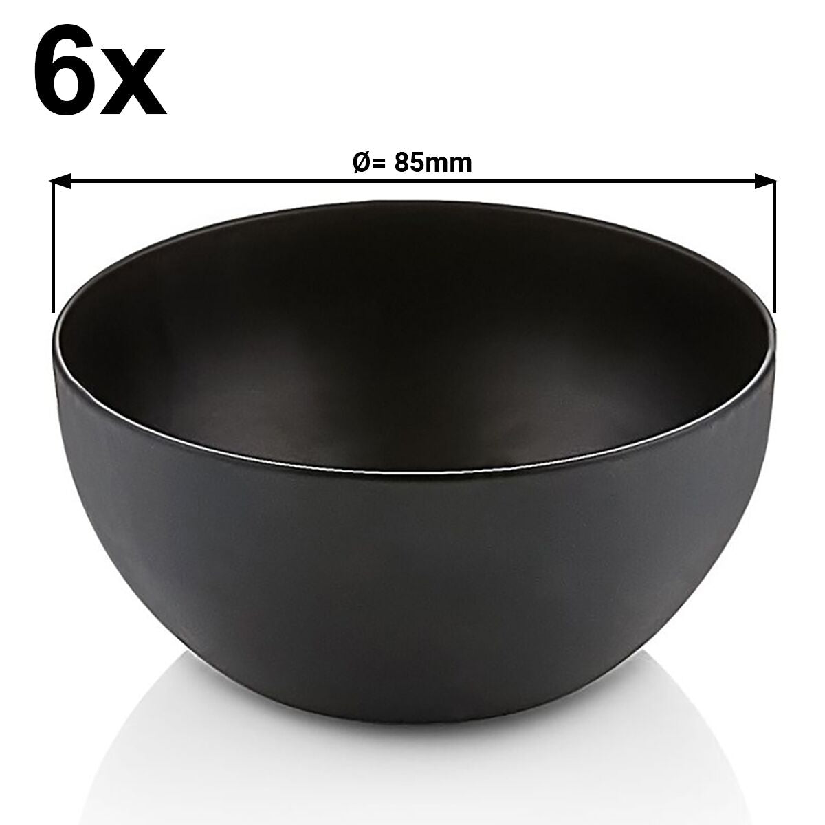 Snack/ foot bowl - black - (6 pieces)