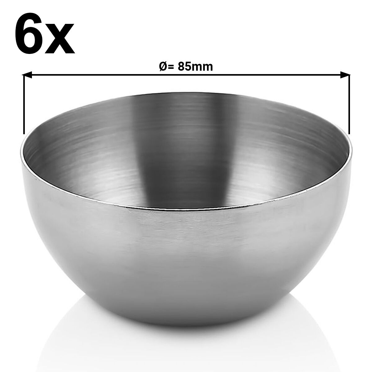 Snack / Dip Cowel -Mamaz Steel - (6 Pieces)