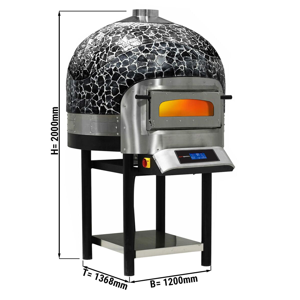 Electric Stone Pizza Furnace - 6 x 300mm - Digital - Doner Base