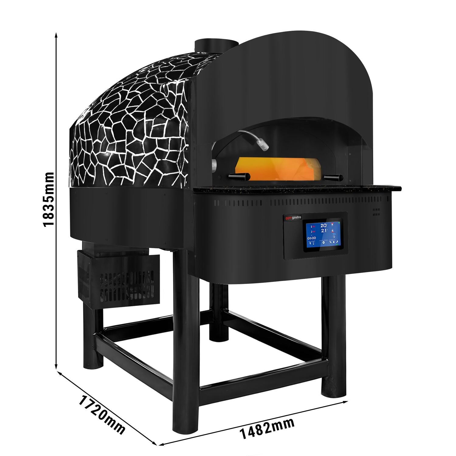 Gas Stone Pizza Oven - 9x 30 cm - Digital