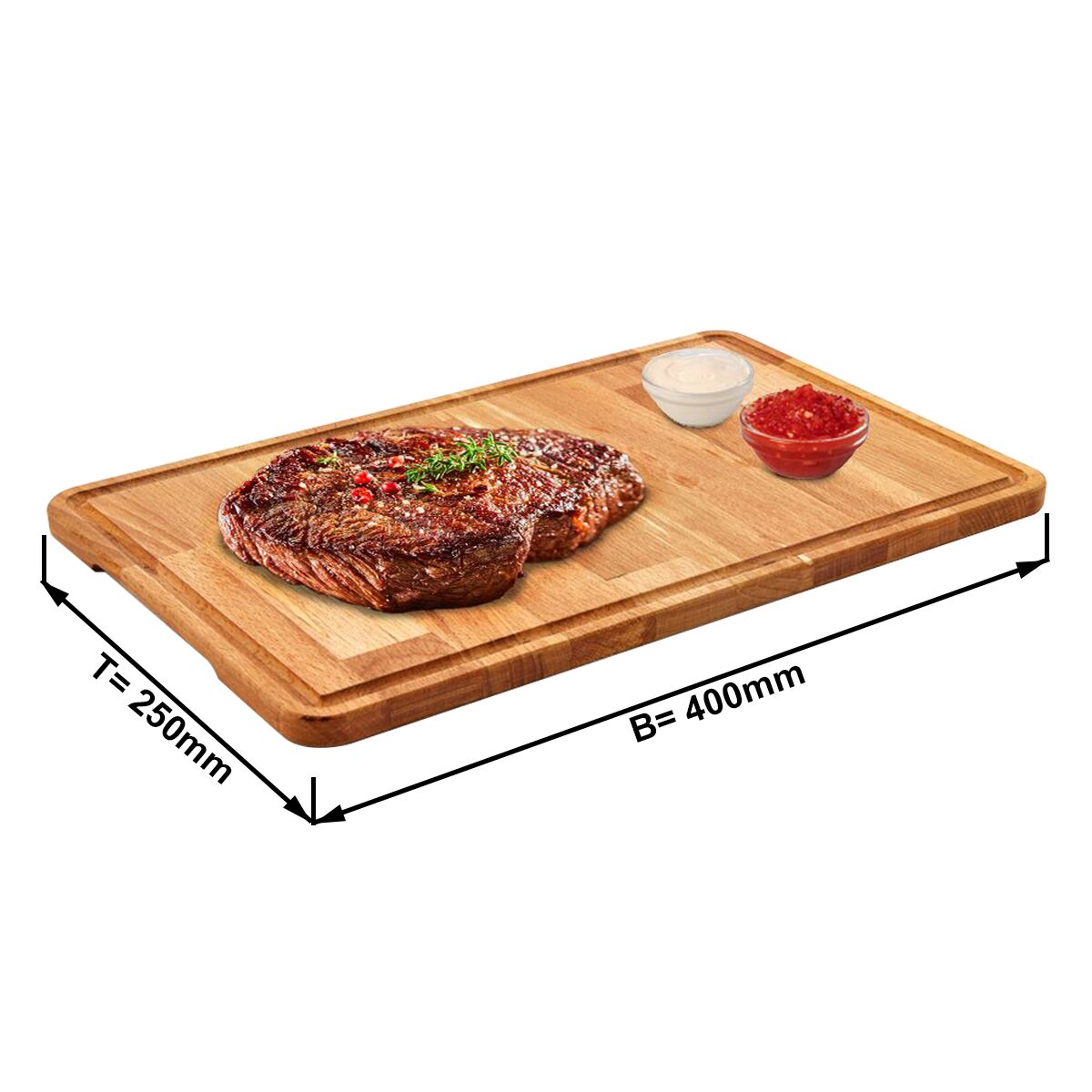 Steak Pleyti - Oak - 400x250mm - (6 pieces)