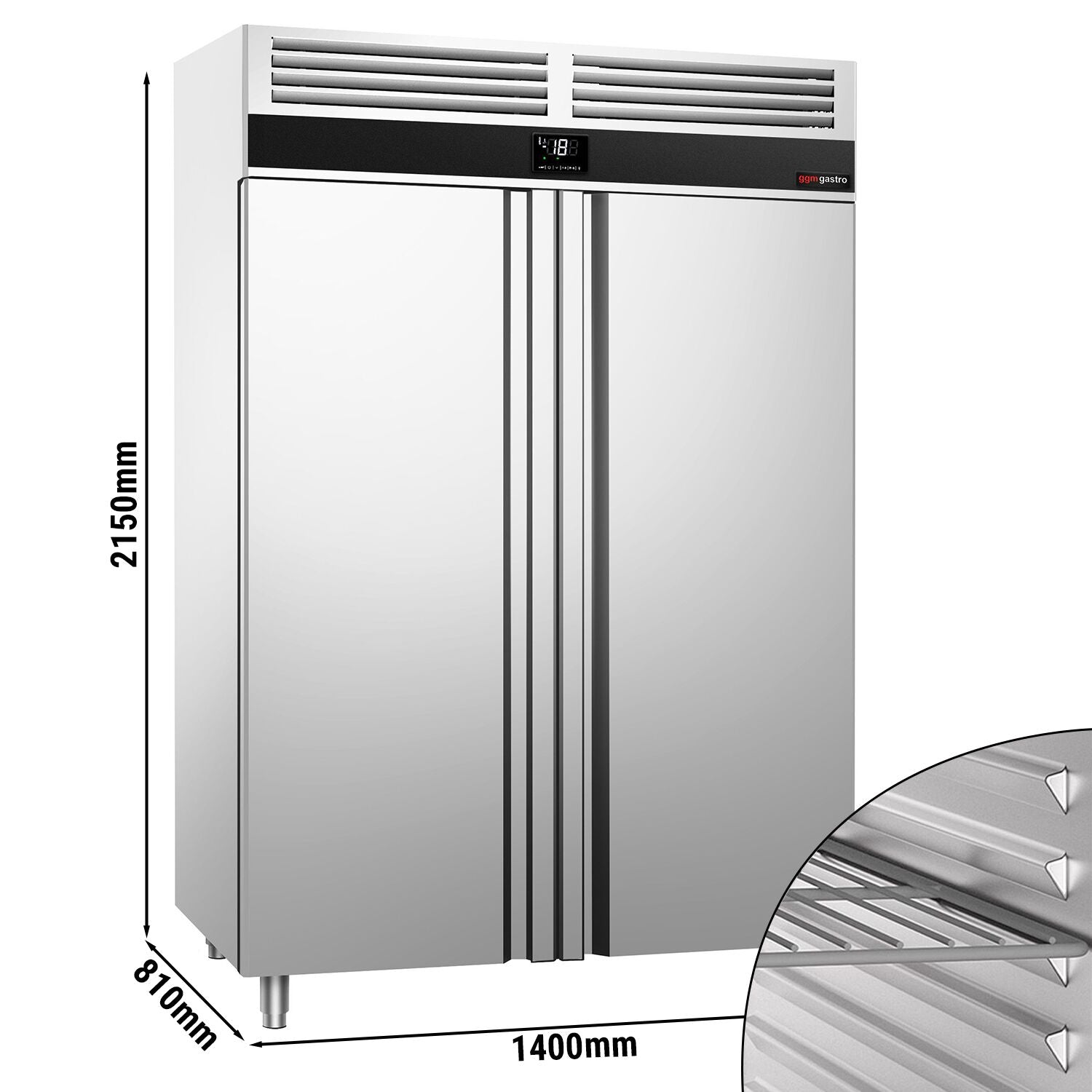 Deep Freezer Premium - GN 2/1 - 1400 liters - 2 doors