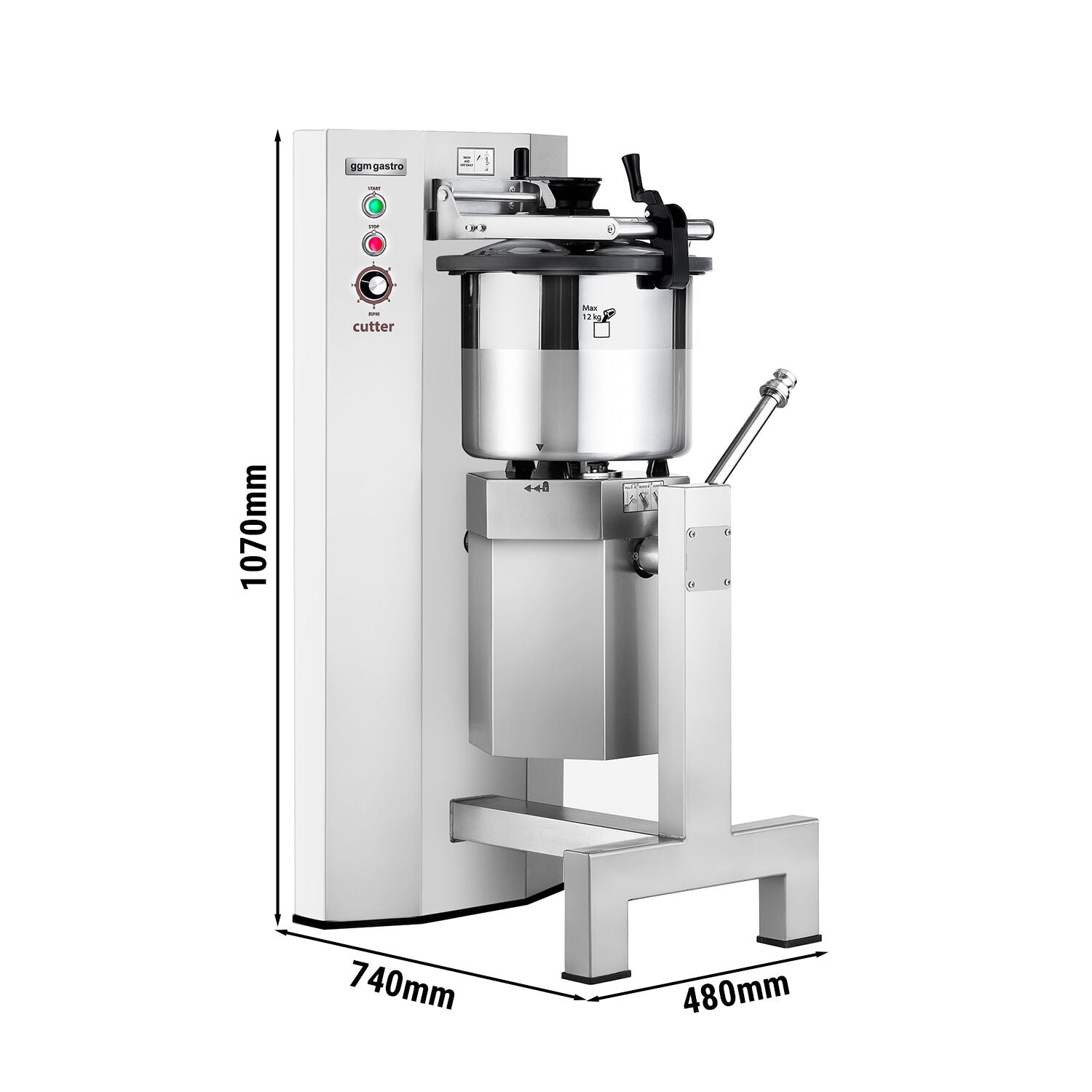 Vegetable joinery/humus machine - 20 liters -2.2 kW - 230 volts