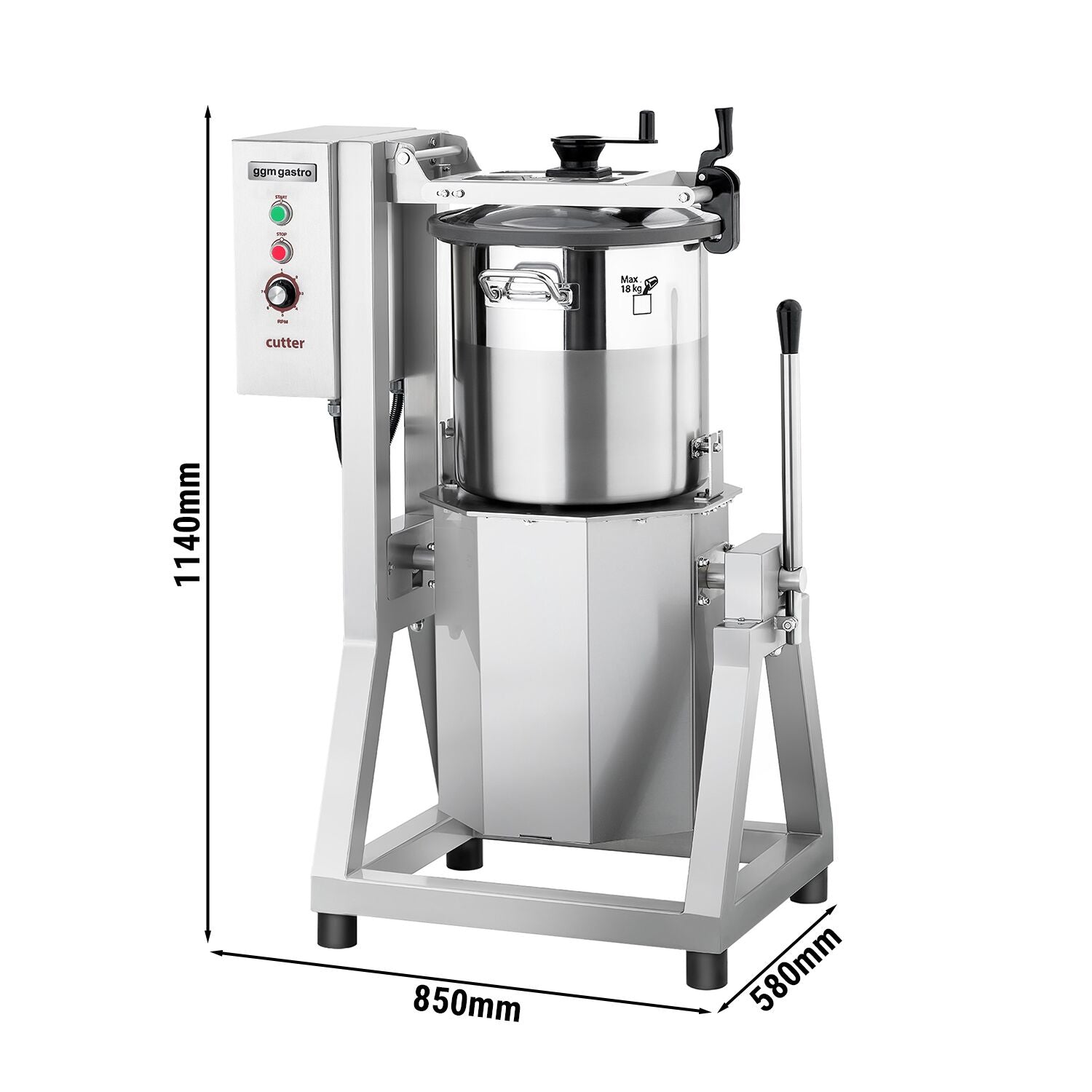 Vegetable joinery/humus machine - 50 liters -7.5 kW - 400 volts