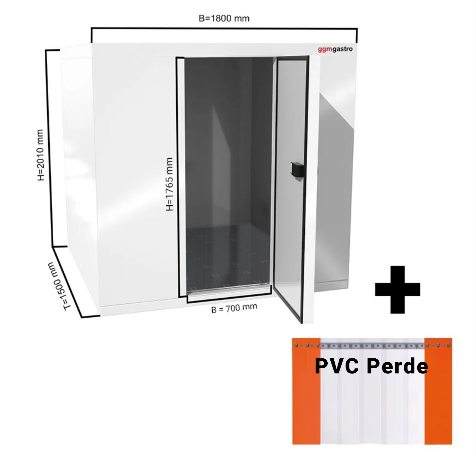 Deep Freezer Room -1800x1500mm - 3,47m³ - PVC Curtain Including