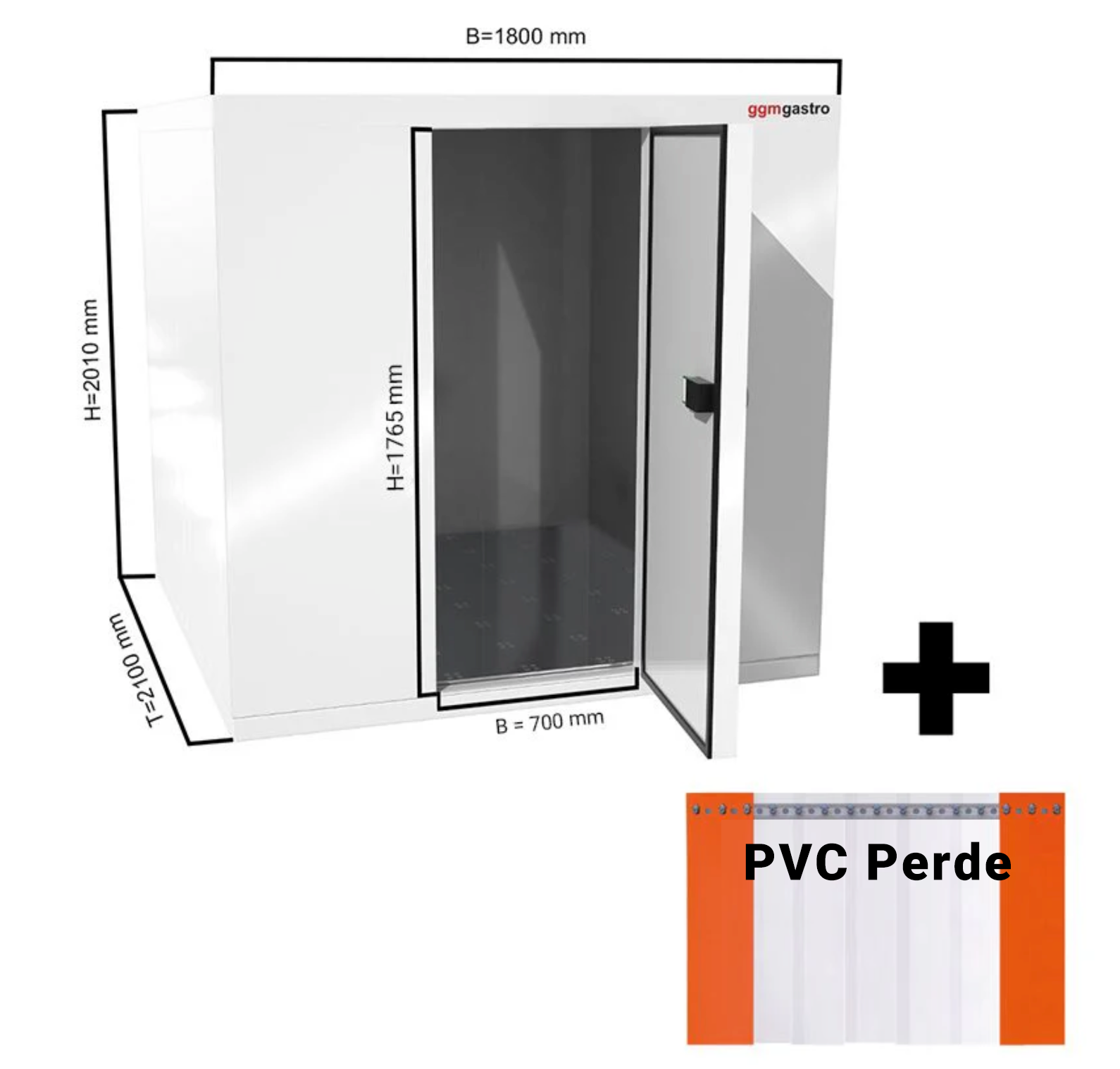 Deep Freezer Room -1800x2100mm - 5,13m³ - PVC Curtain Including