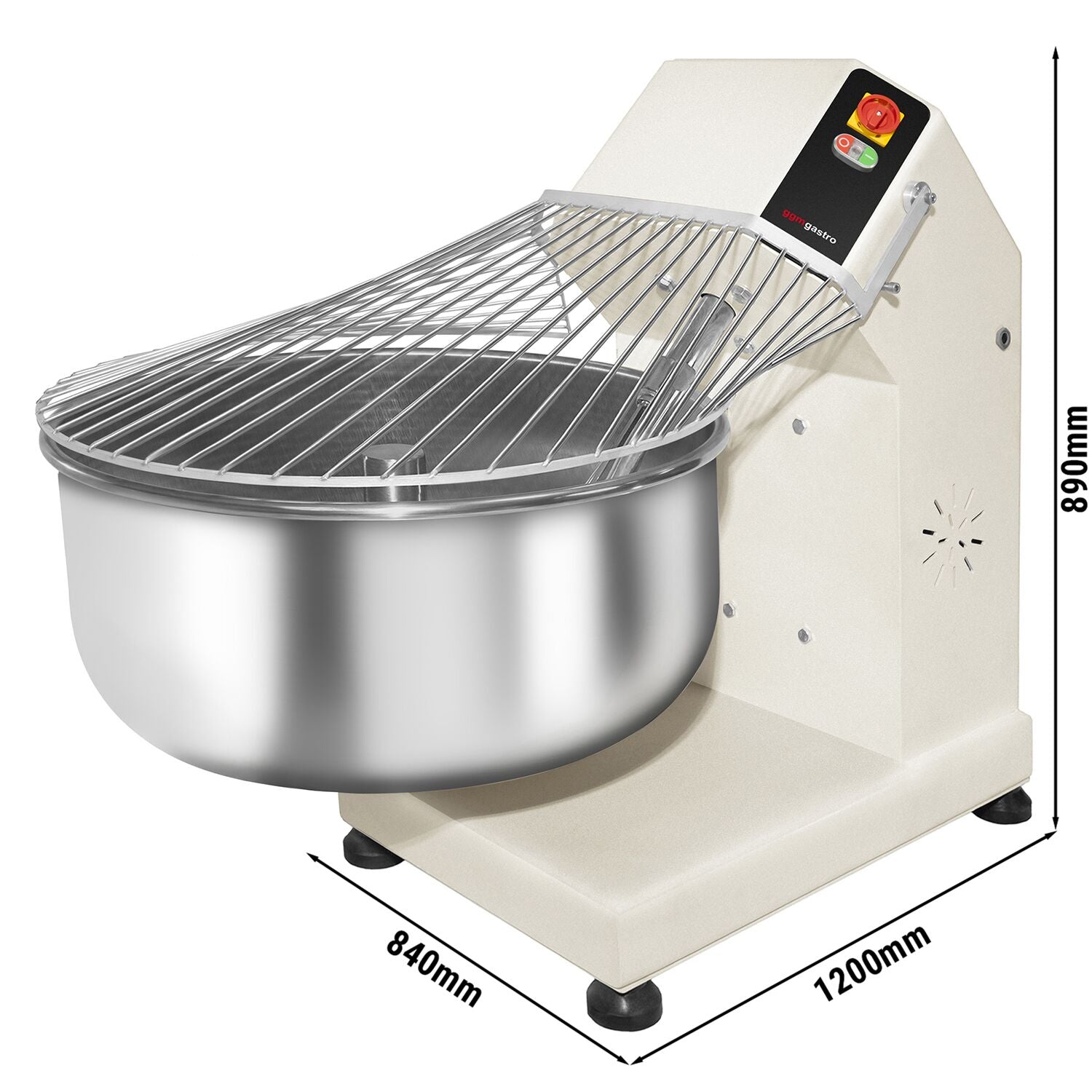 Dough kneading machine - 130 liters / 50 kg - fixed chamber - 400 V