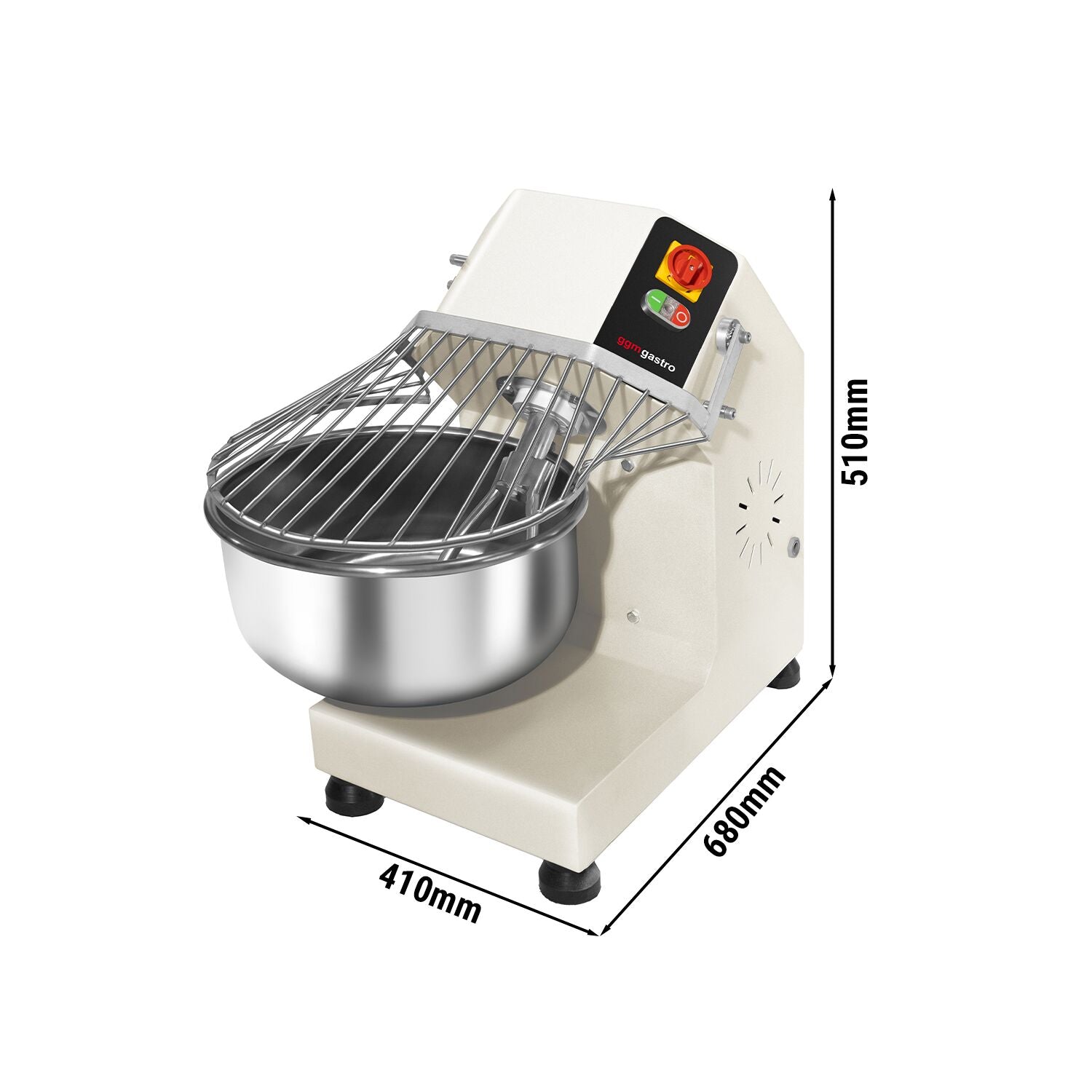 Dough kneading machine - 20 liters / 10 kg - fixed chamber - 400 V