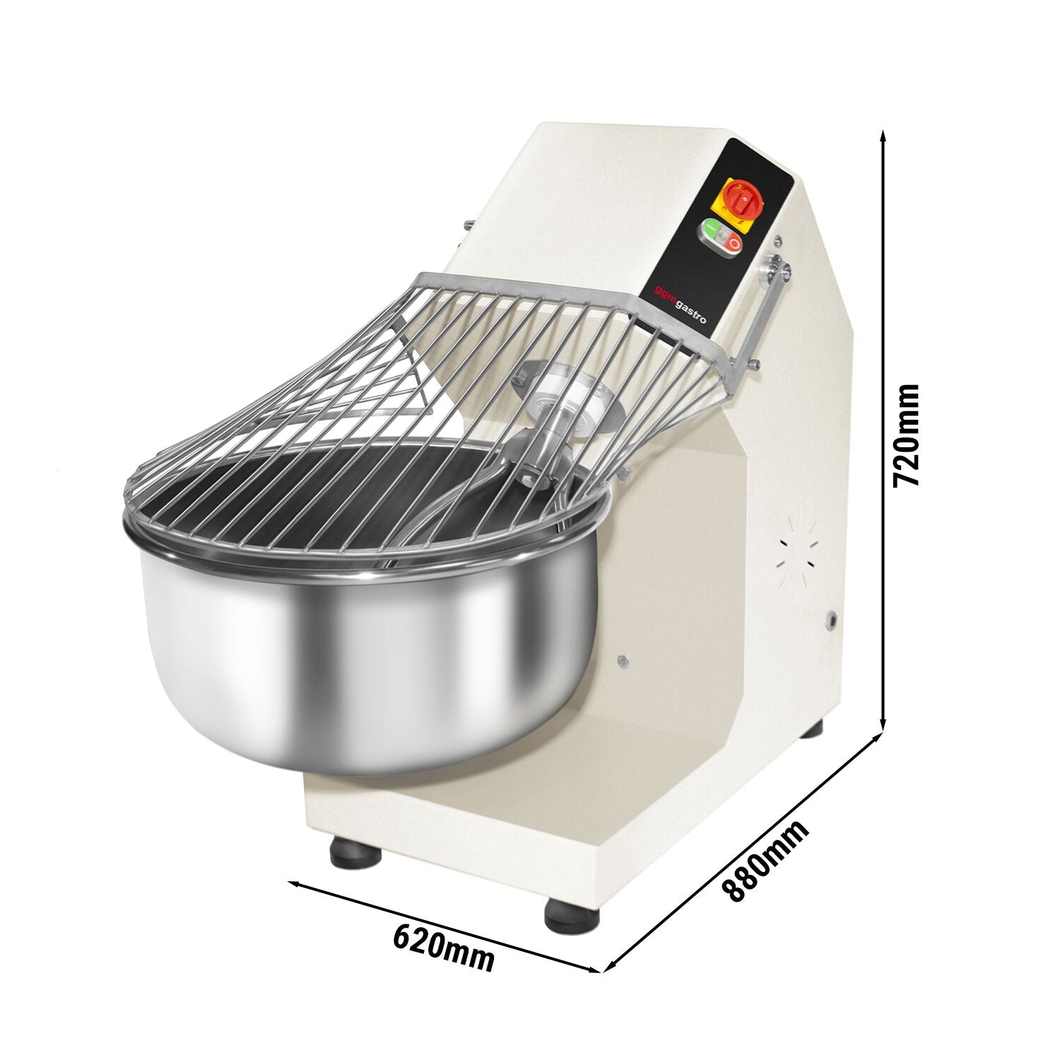 Dough kneading machine - 50 liters / 25 kg - fixed chamber - 400 V