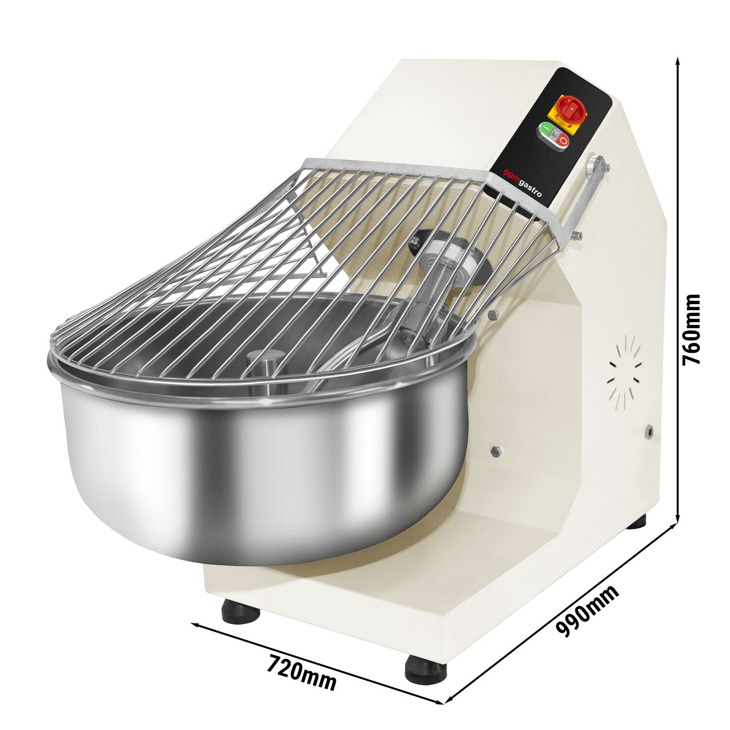 Dough kneading machine - 80 liters / 35 kg - fixed chamber - 400 V