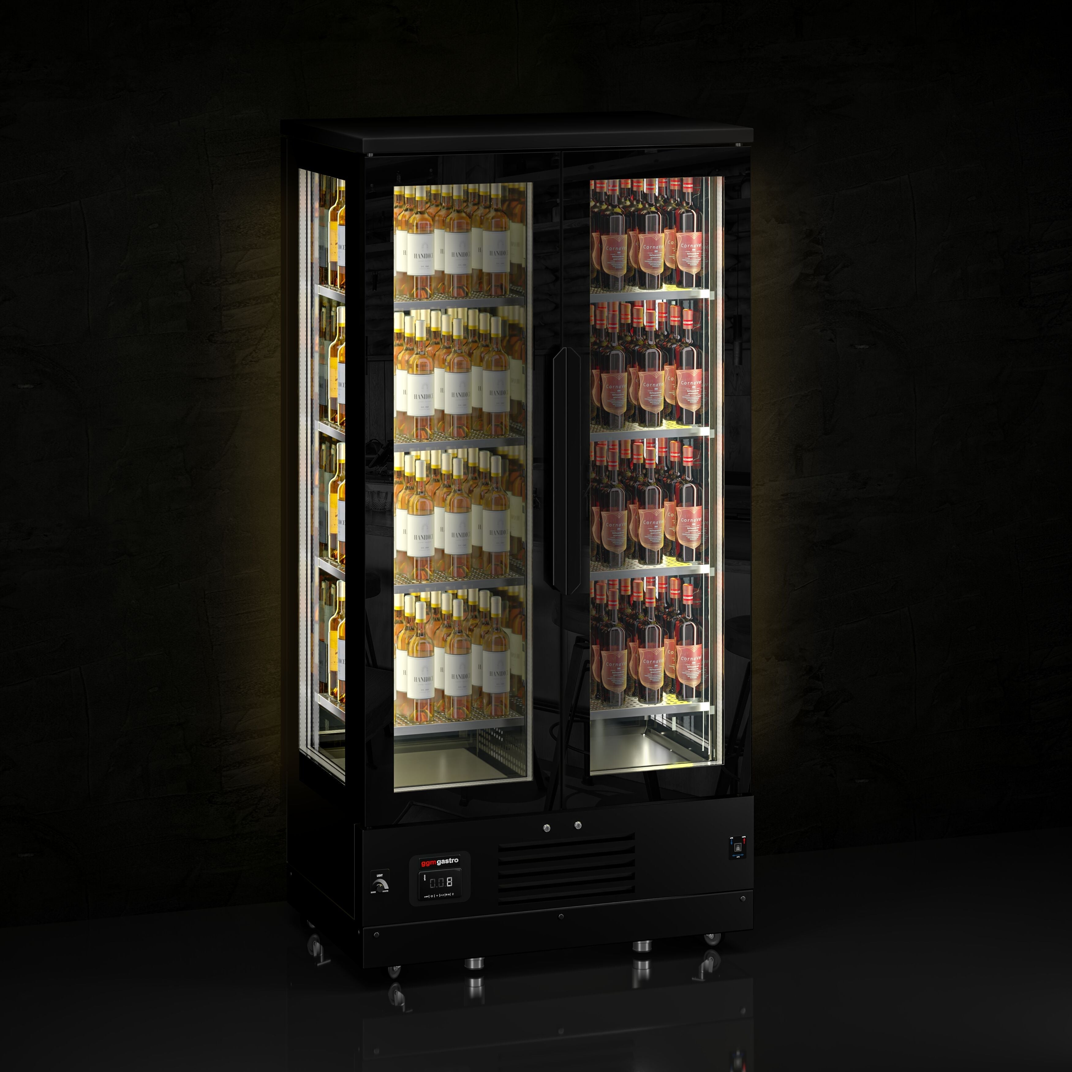 Red Type Wine Refrigerator - 1 Climate Area - Max. 128 bottles
