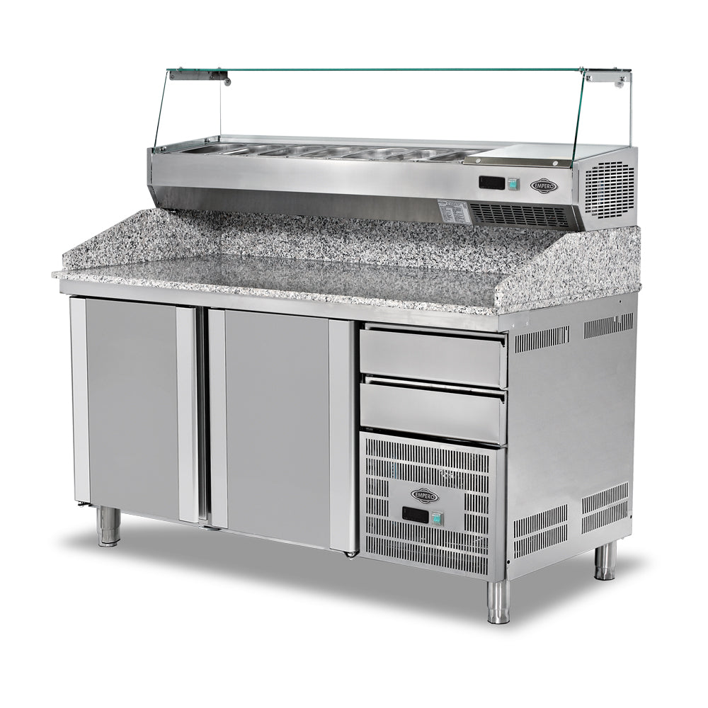 Granite Table Saladbarlı Refrigerator - 2 Doors - 300 Lt - EMPERO