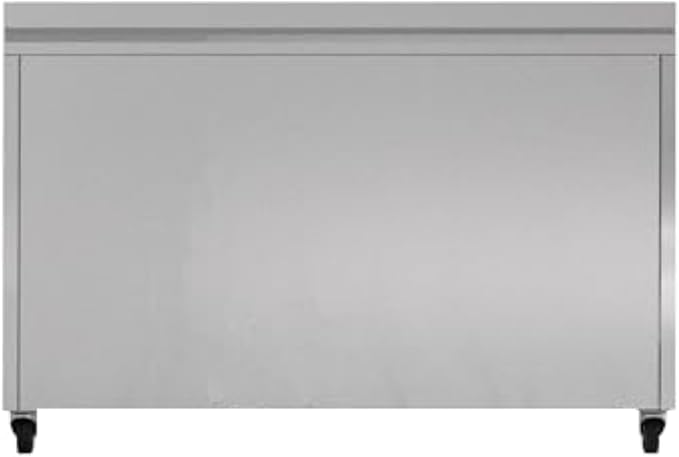 Stainless Steel Prep Table with Drawers, Sliding Doors and Wheels (63x23x33 inches)