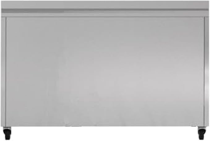 Stainless Steel Prep Table with Drawers, Sliding Doors and Wheels (75x23x33 inches)